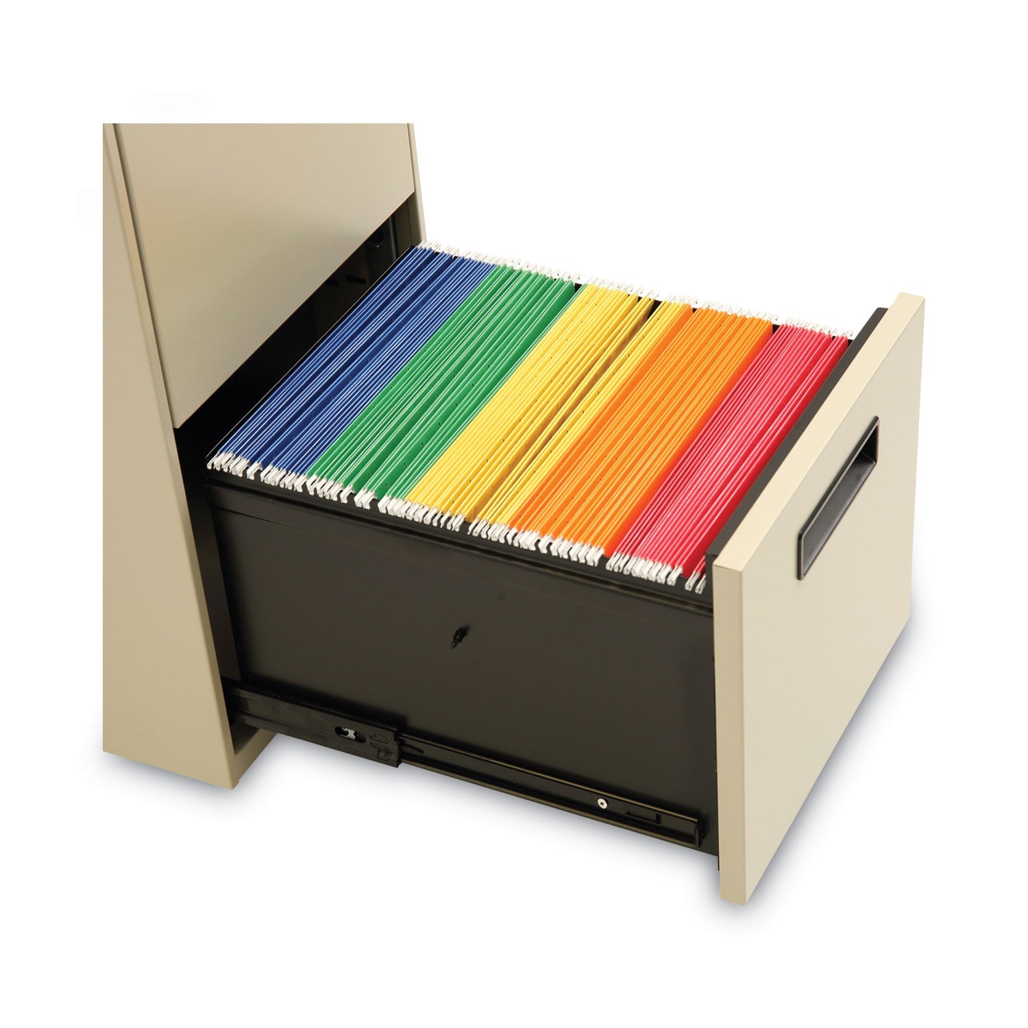 Alera® File Pedestal, Left or Right, 2 Legal/Letter-Size File Drawers, Putty, 14.96" x 19.29" x 27.75"