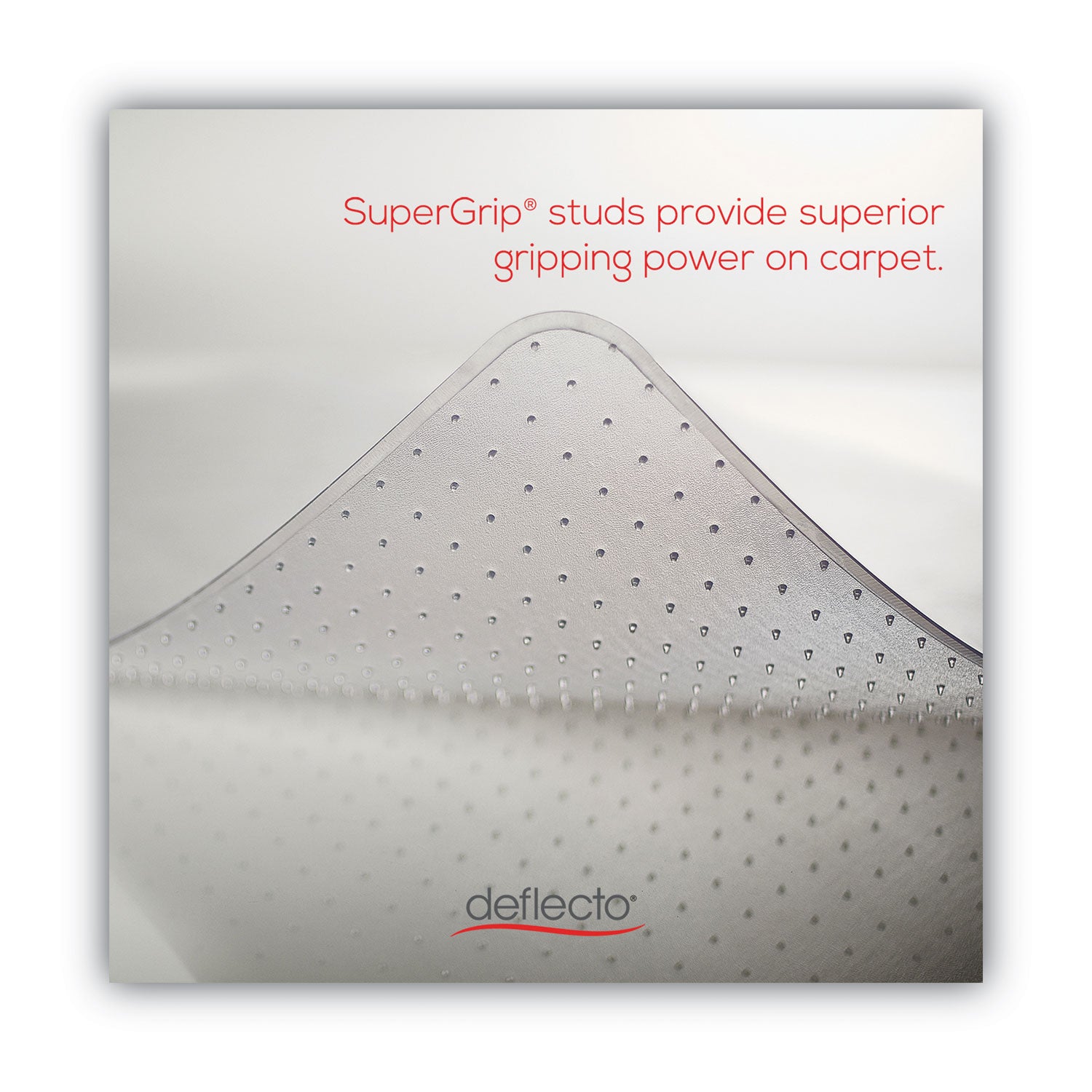 deflecto® SuperMat Frequent Use Chair Mat, Med Pile Carpet, Roll, 36 x 48, Lipped, Clear