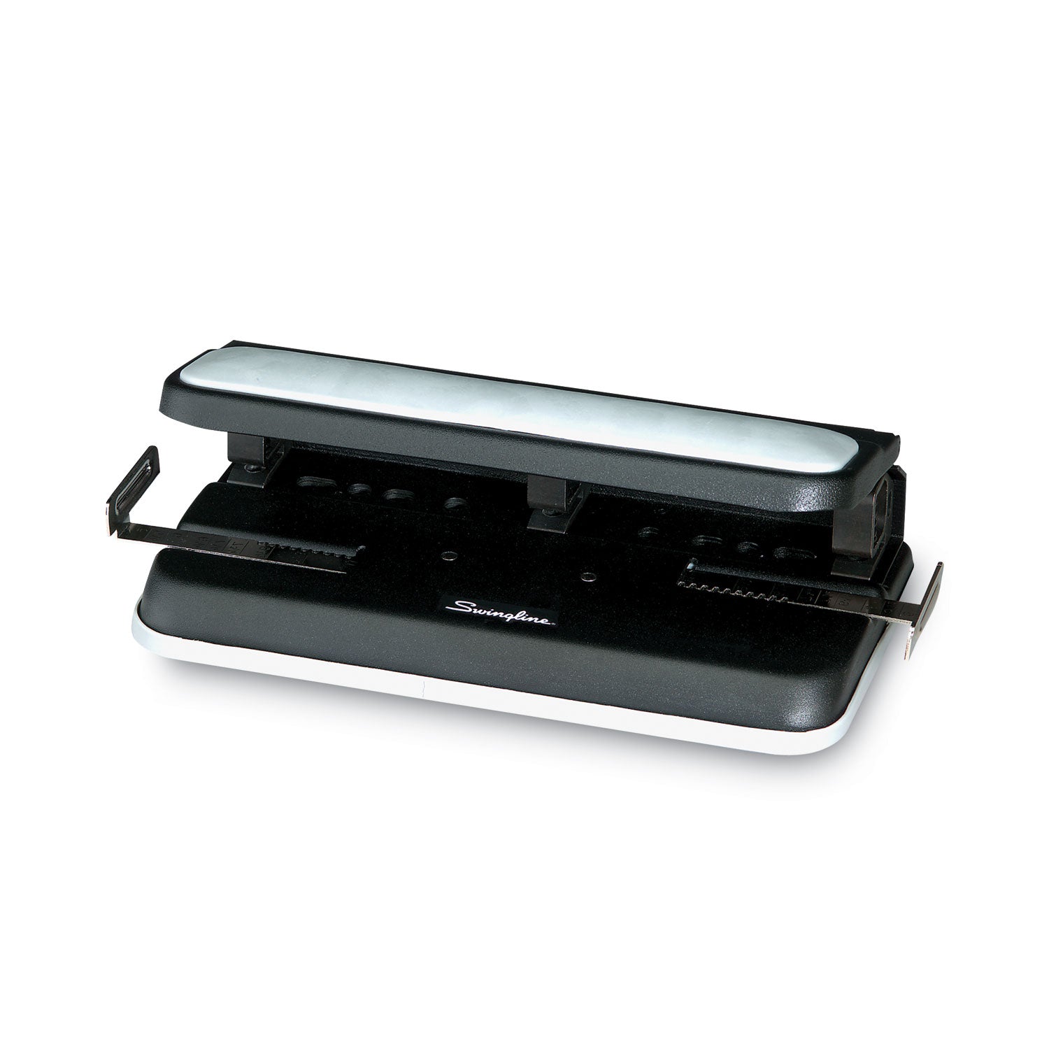 Swingline® 32-Sheet Lever Handle Heavy-Duty Two- to Seven-Hole Punch, 9/32" Holes, Black