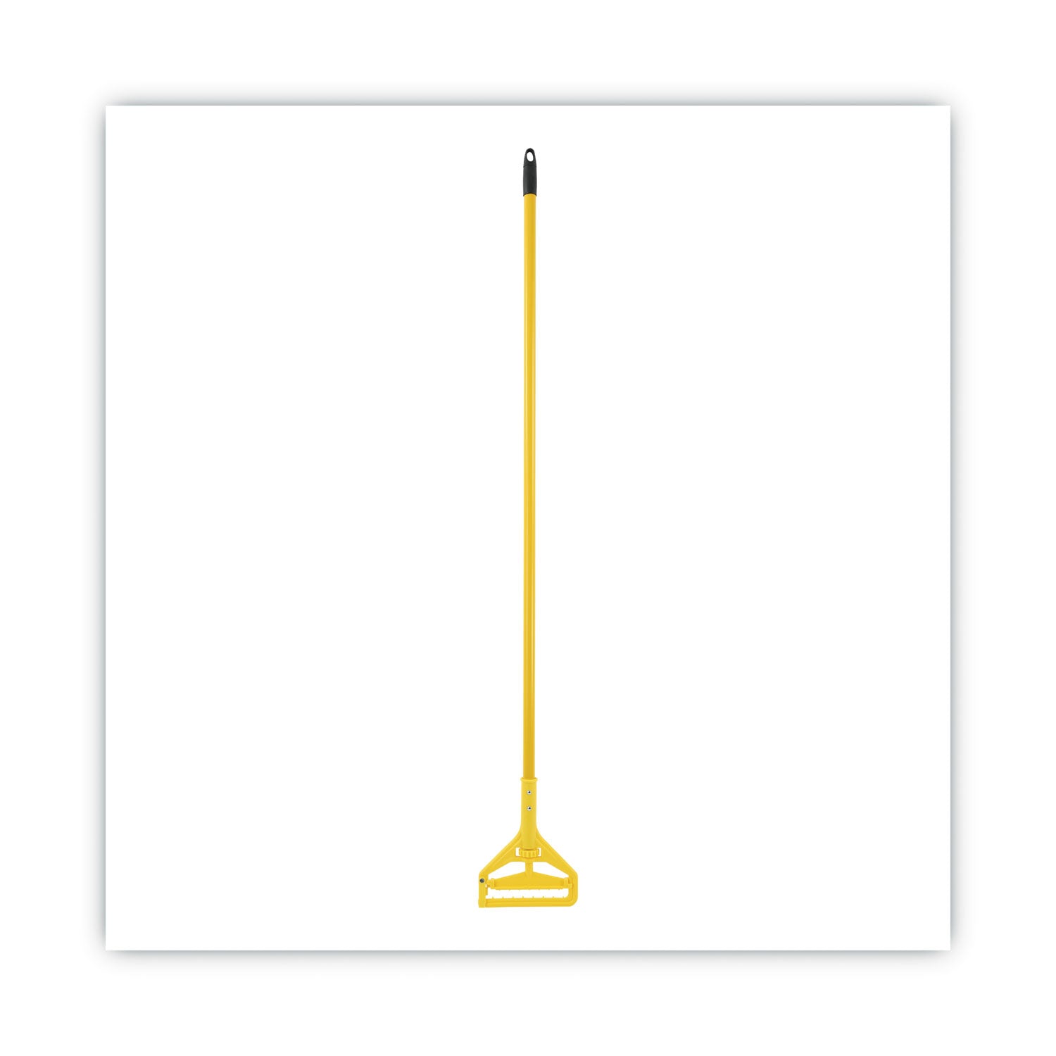 Quick Change Side-Latch Plastic Mop Head Handle, 60" Aluminum Handle, Yellow