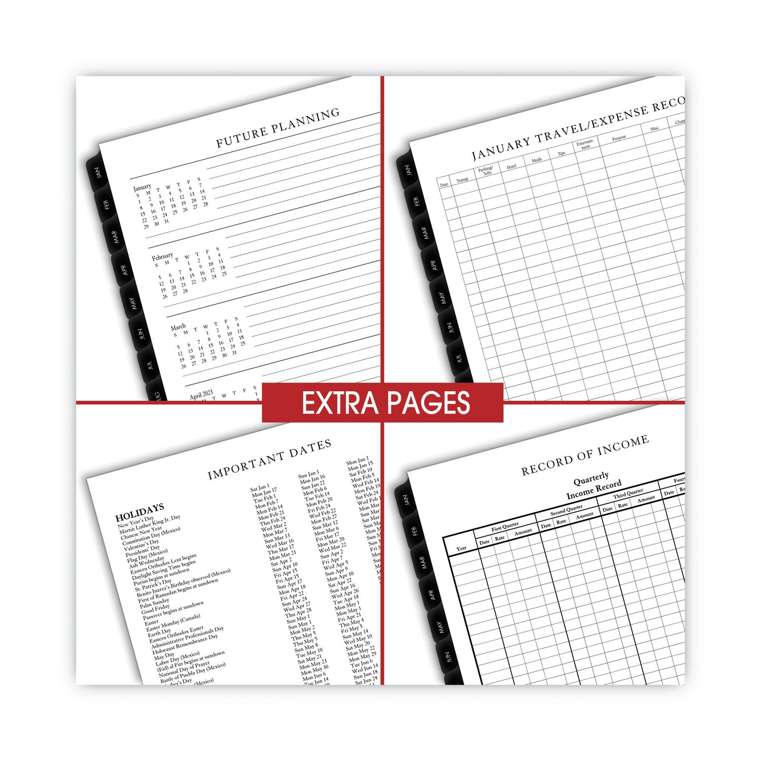 AT-A-GLANCE® Executive Weekly/Monthly Planner Refill with Hourly Appointments, 8.75 x 6.88, White Sheets, 12-Month (Jan to Dec): 2025