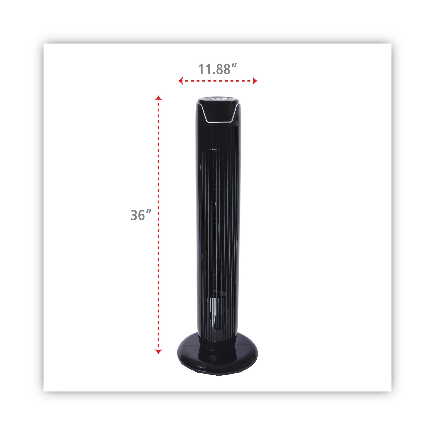 36" 3-Speed Oscillating Tower Fan with Remote Control, Plastic, Black Flipcost Flipcost