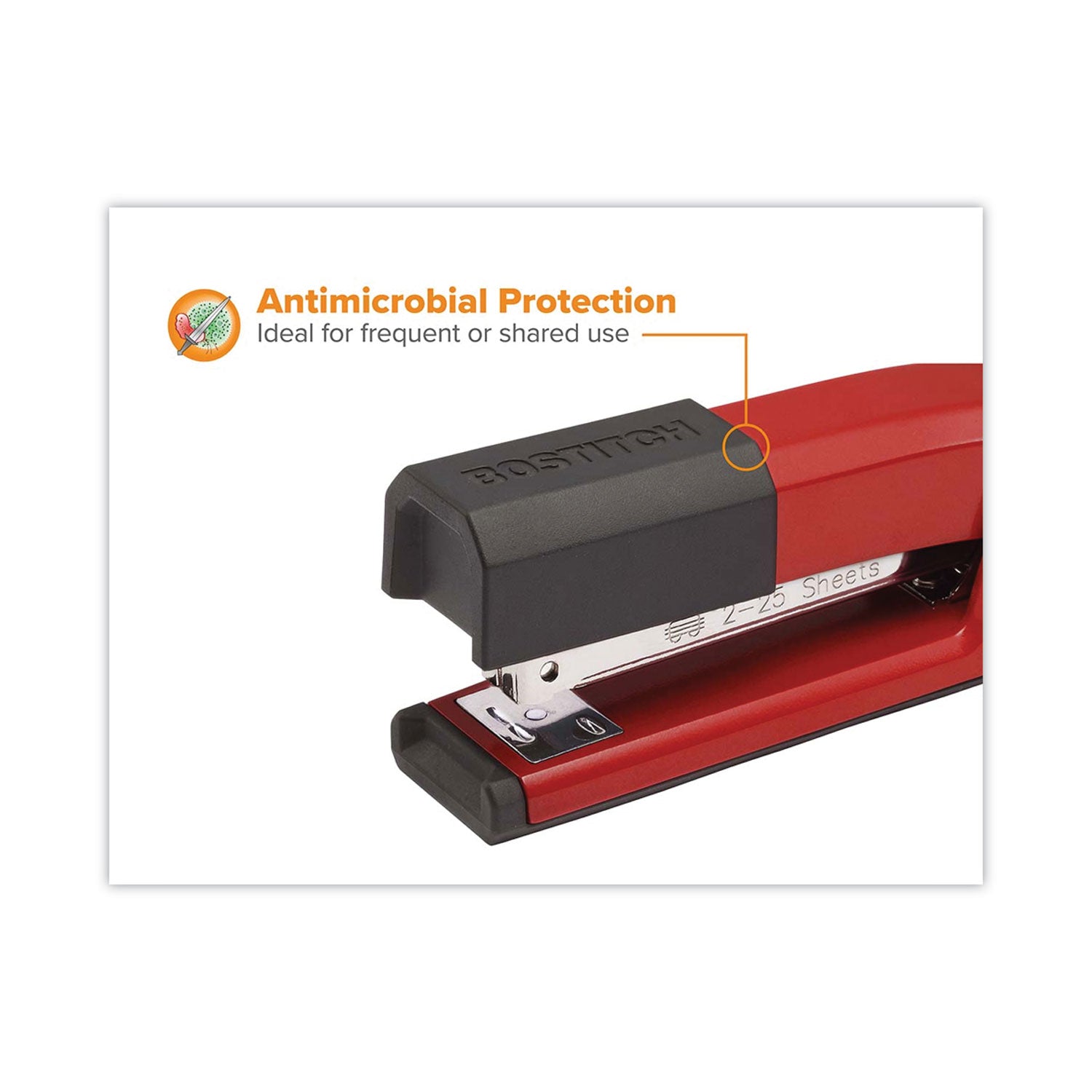 Bostitch® Epic Stapler, 25-Sheet Capacity, Red