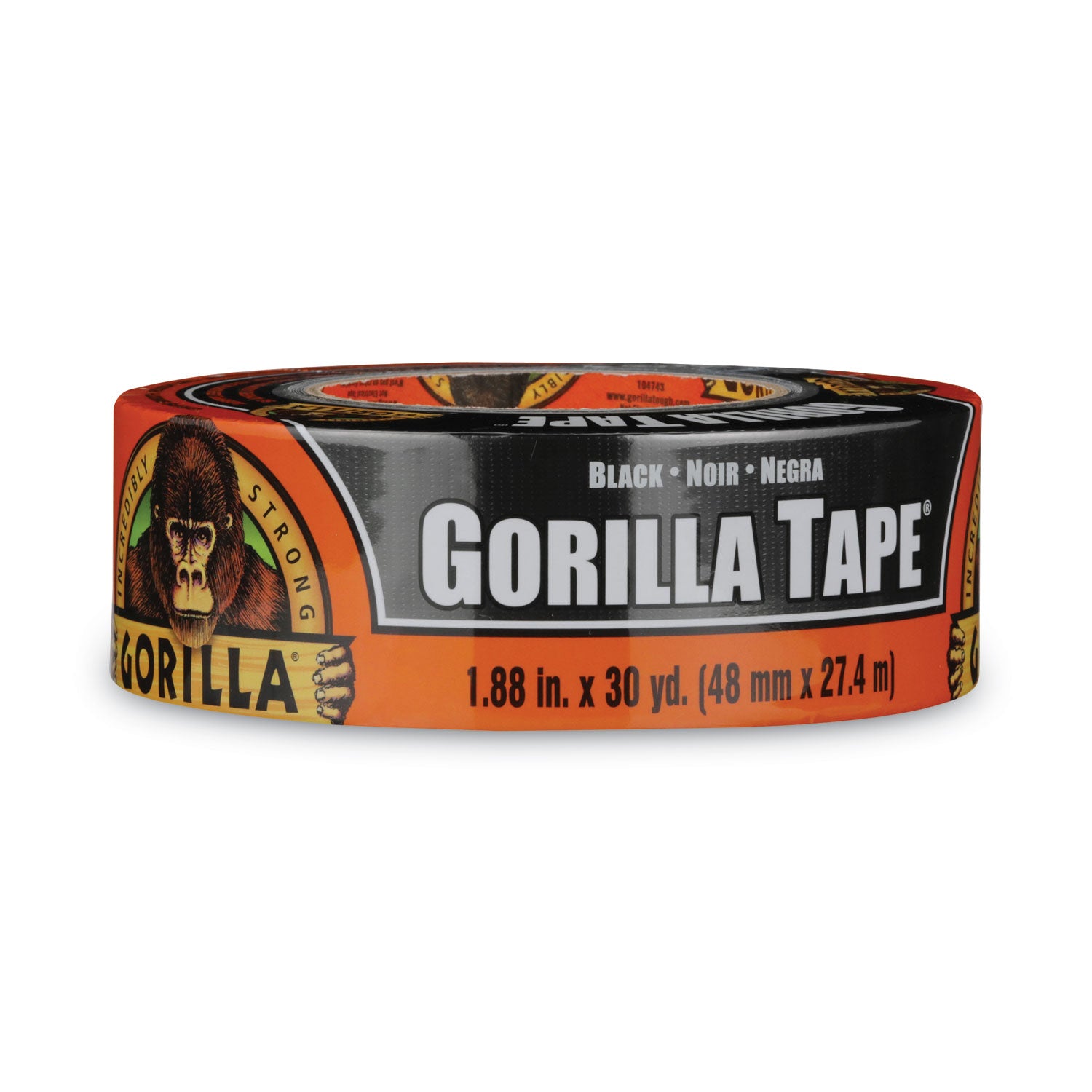 Gorilla Tape, 3" Core, 1.88" x 30 yds, Black