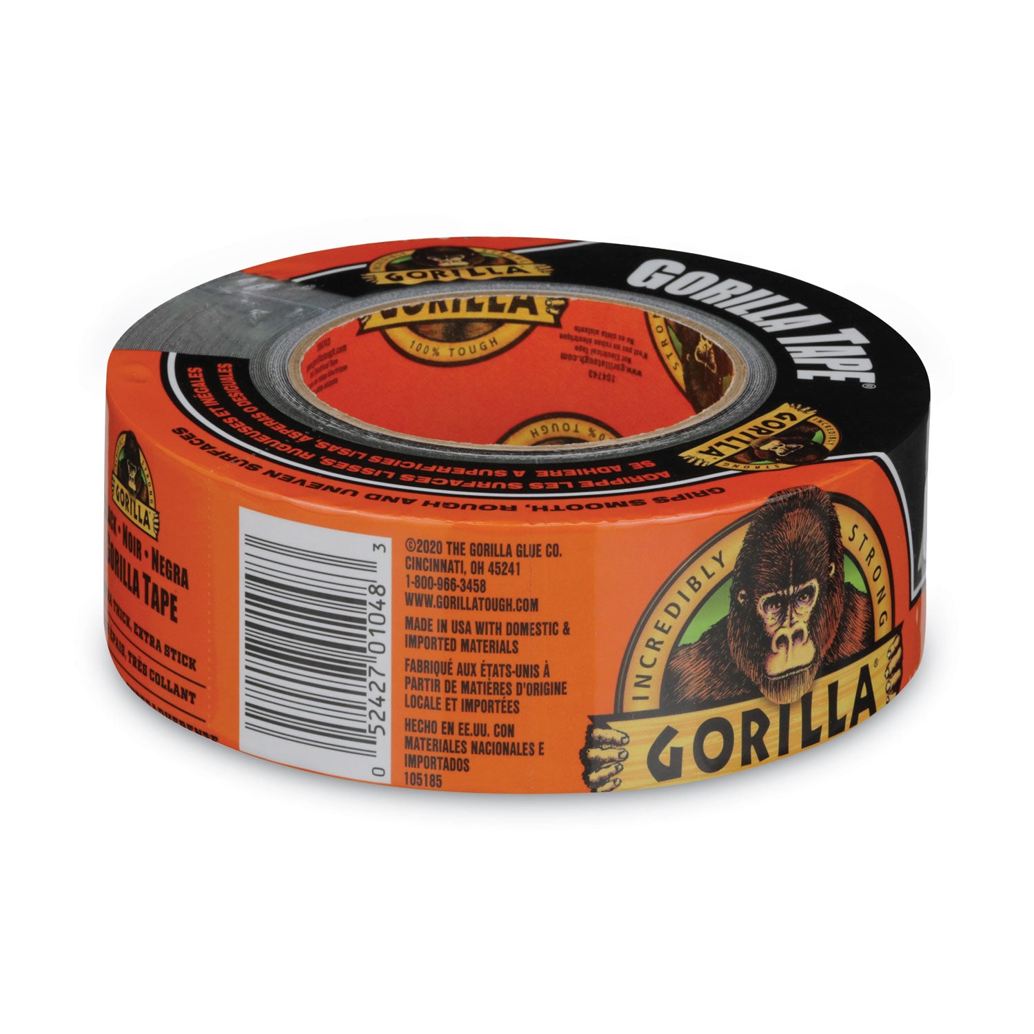 Gorilla® Gorilla Tape, 3" Core, 1.88" x 30 yds, Black