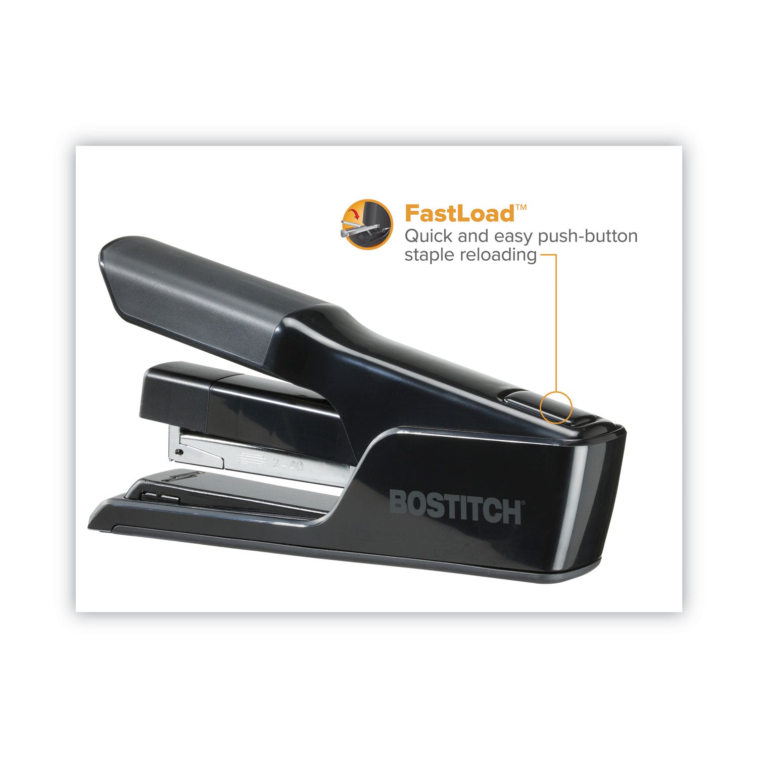 Bostitch® EZ Squeeze 40 Stapler, 40-Sheet Capacity, Black