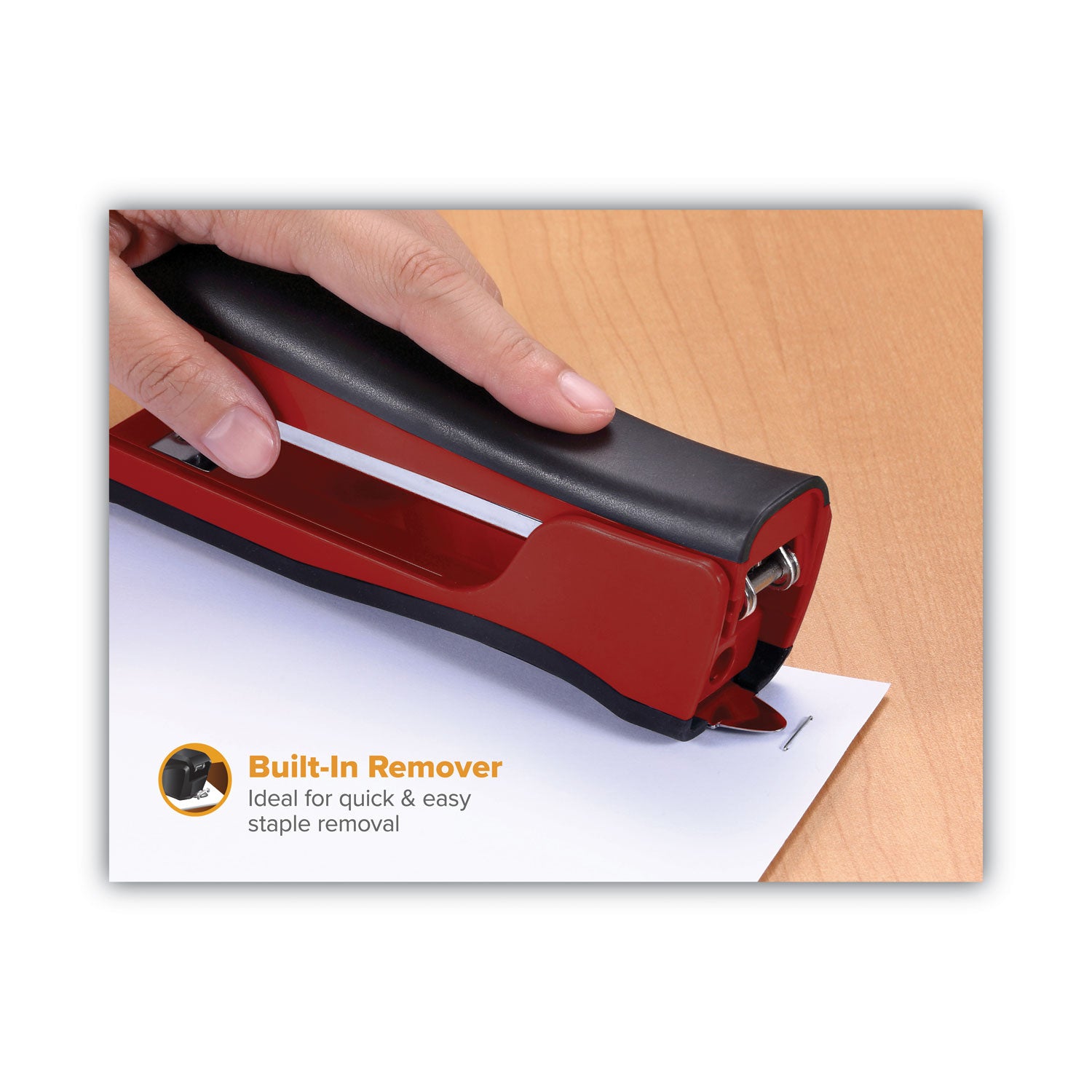 Bostitch® Dynamo Stapler, 20-Sheet Capacity, Red