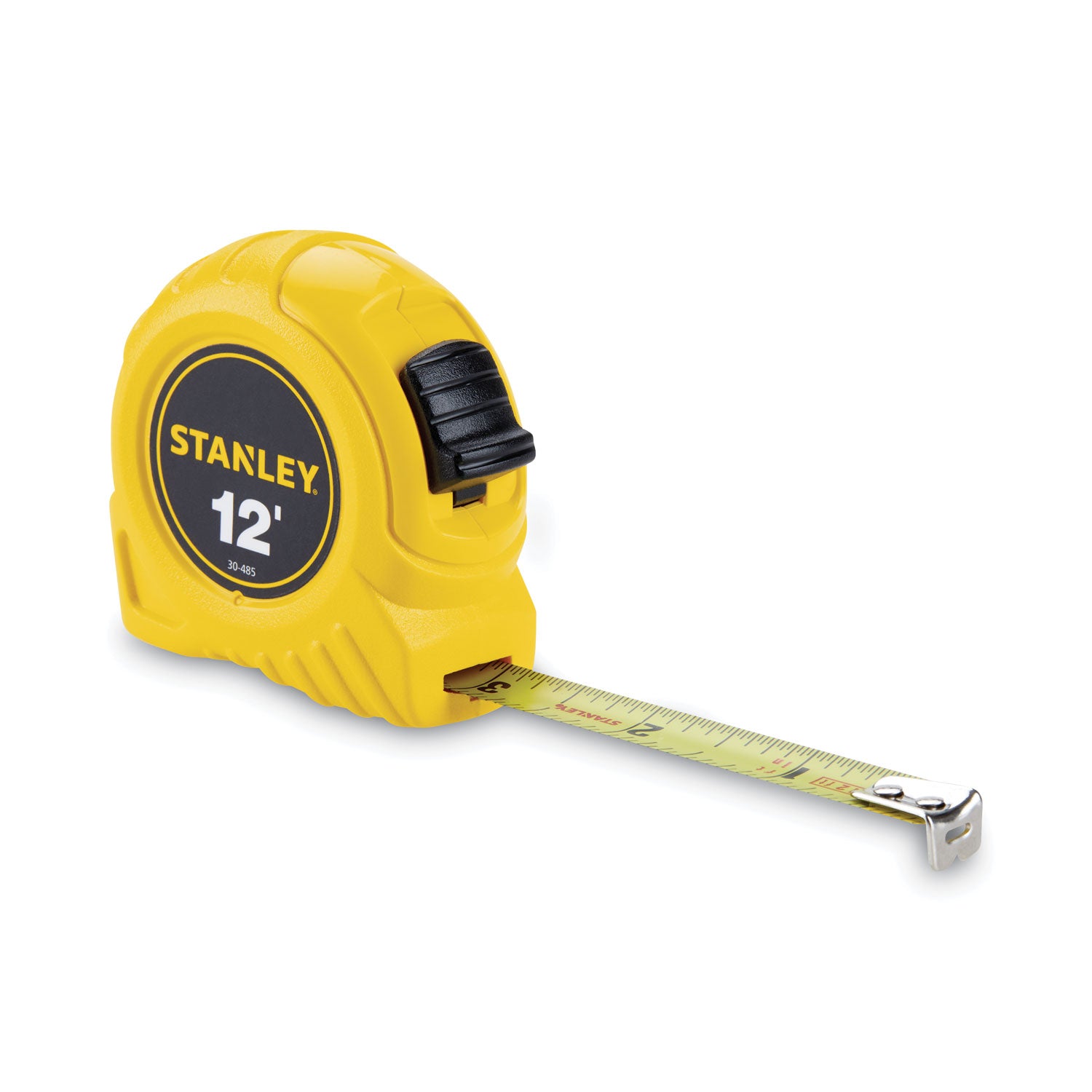 Stanley Bostitch® Power Return Tape Measure w/Belt Clip, 0. 12ft, Yellow