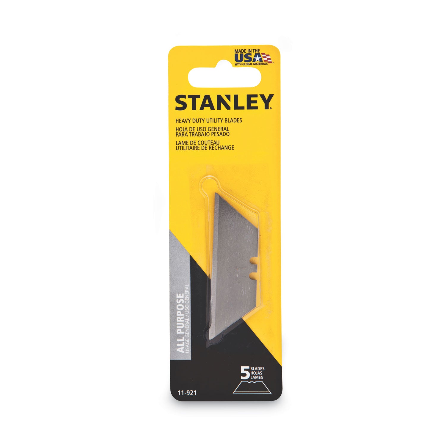 Stanley® Heavy-Duty Utility Knife Replacement Blade, 5/Pack