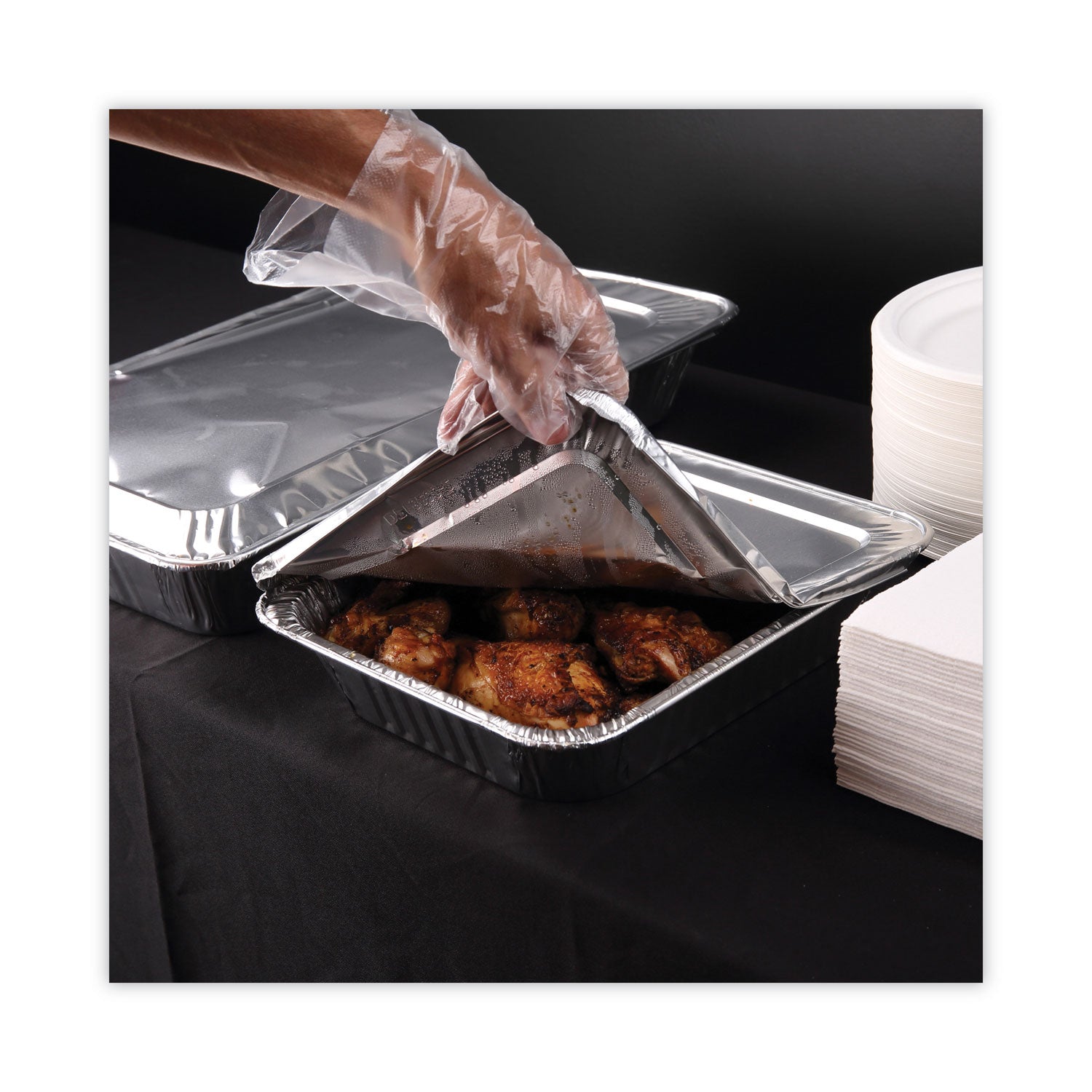 Boardwalk® Aluminum Steam Table Pans, Half-Size Deep, 400 Gauge, 2.56" Deep, 10.38 x 12.75, 100/Carton