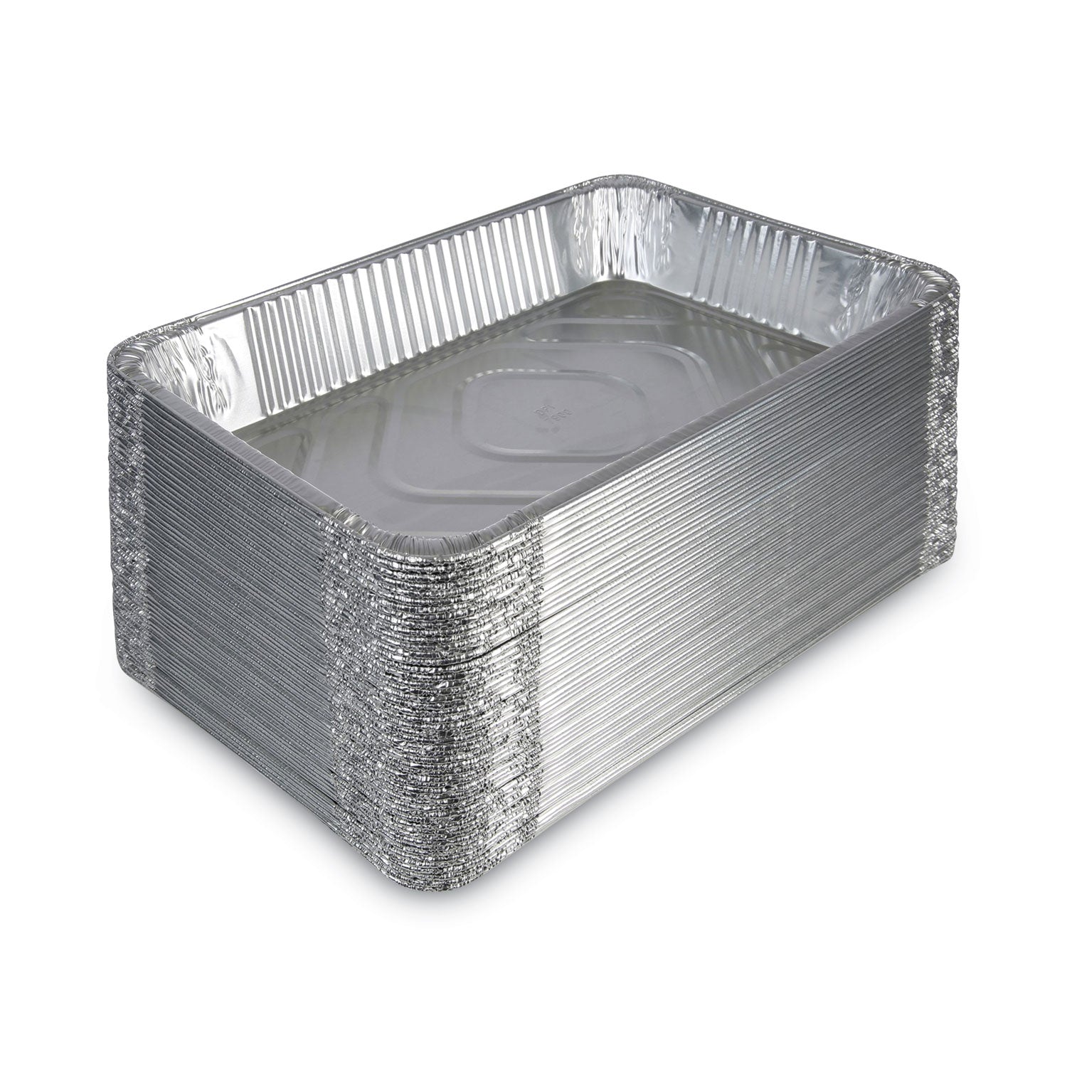 Boardwalk® Aluminum Steam Table Pans, Full-Size Deep, 620 Gauge, 3.19" Deep, 12.81 x 20.75, 50/Carton