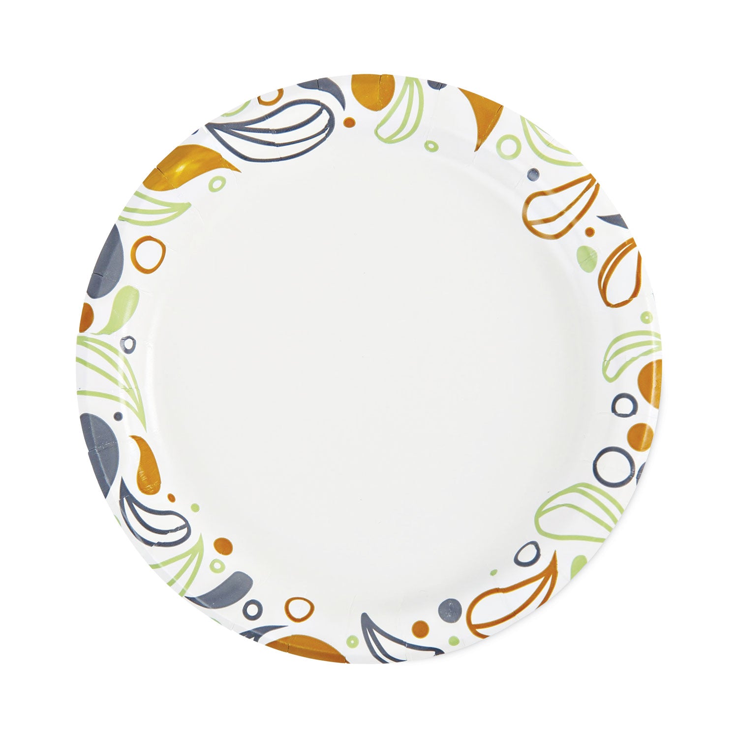 Boardwalk® Deerfield Printed Paper Plates, 6" Dia, Coated/Soak Proof, Multicolor, 250/Pack, 4 Packs/Carton