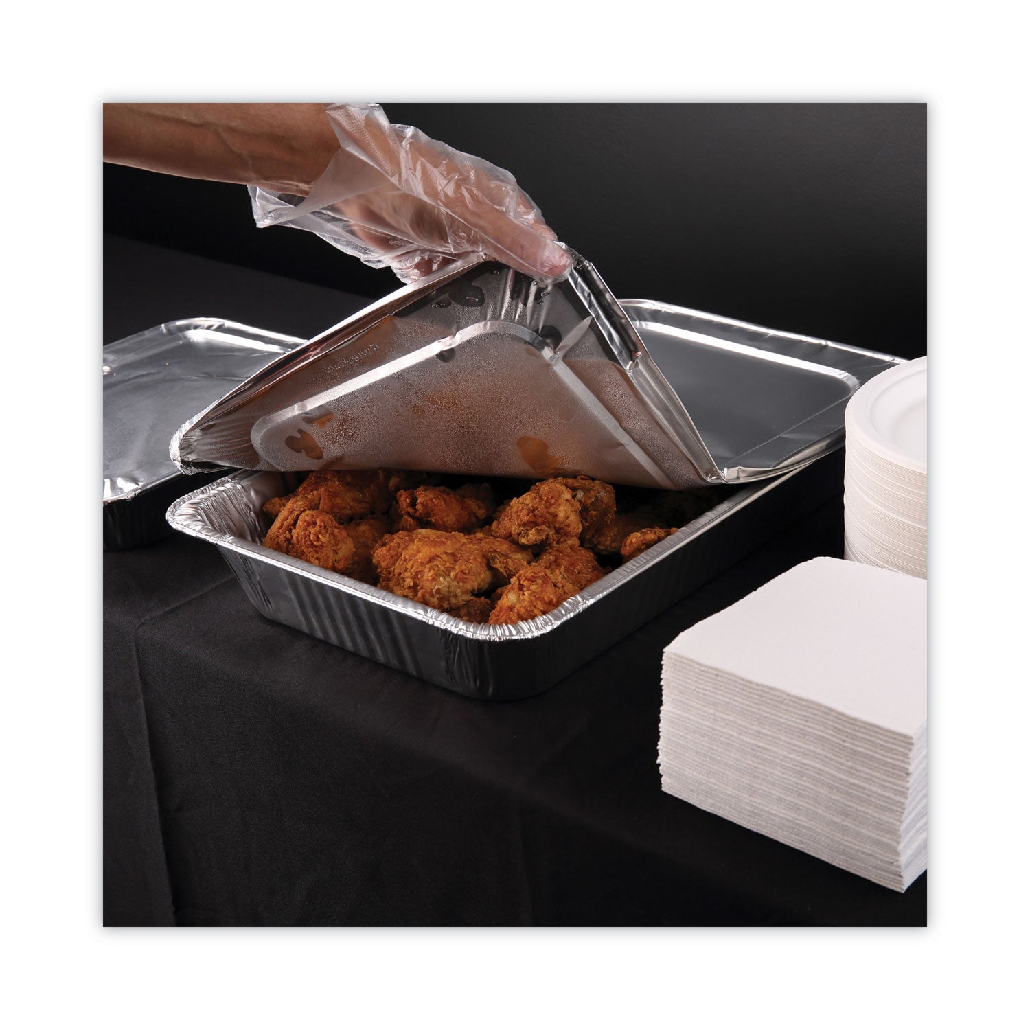 Boardwalk® Aluminum Steam Table Pans, Full-Size Deep, 620 Gauge, 3.19" Deep, 12.81 x 20.75, 50/Carton