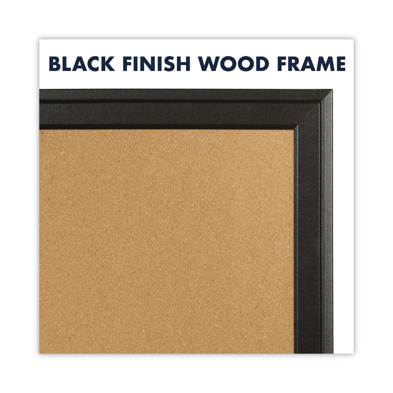 Quartet® Cork Bulletin Board with Black Frame, 17 x 11, Tan Surface