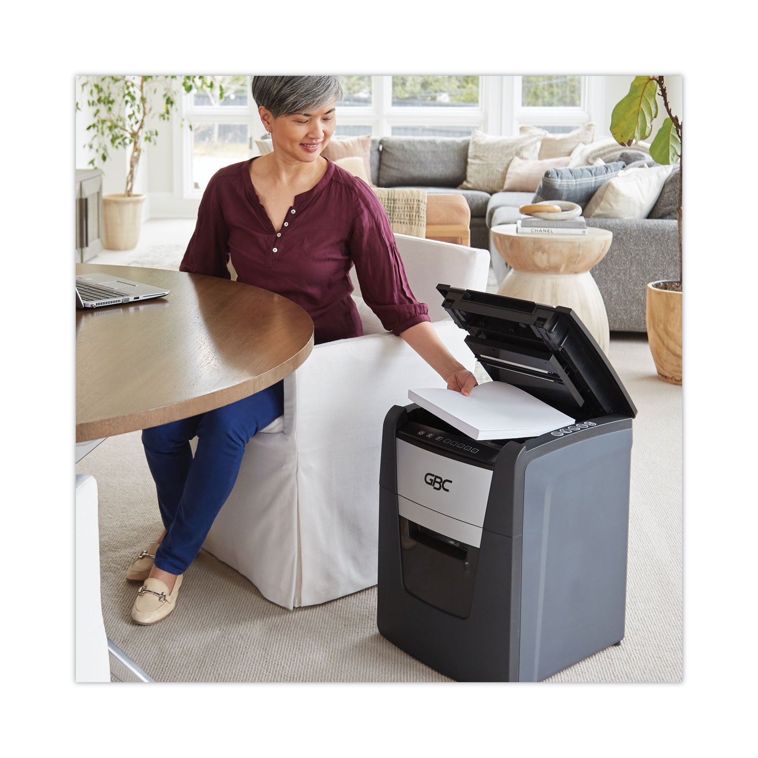 GBC® AutoFeed+ 100X Super Cross-Cut Home Office Shredder, 100 Auto/8 Manual Sheet Capacity