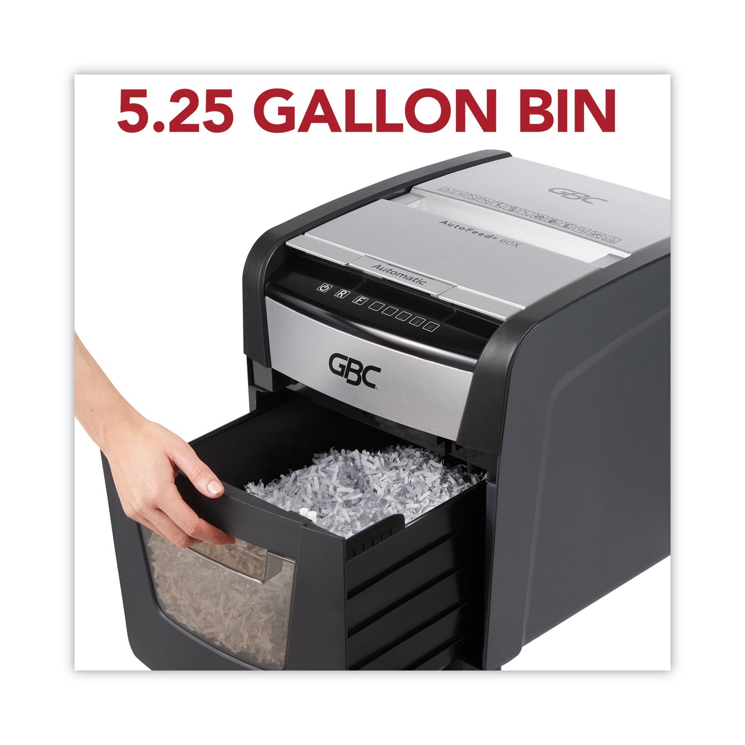 GBC® AutoFeed+ 60X Super Cross-Cut Home Shredder, 60 Auto/6 Manual Sheet Capacity