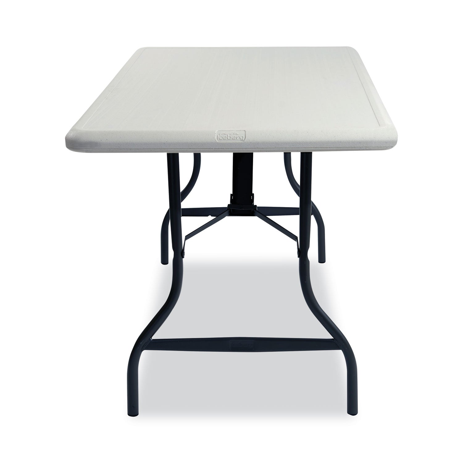 Iceberg IndestrucTable Industrial Folding Table, Rectangular, 96" x 30" x 29", Platinum