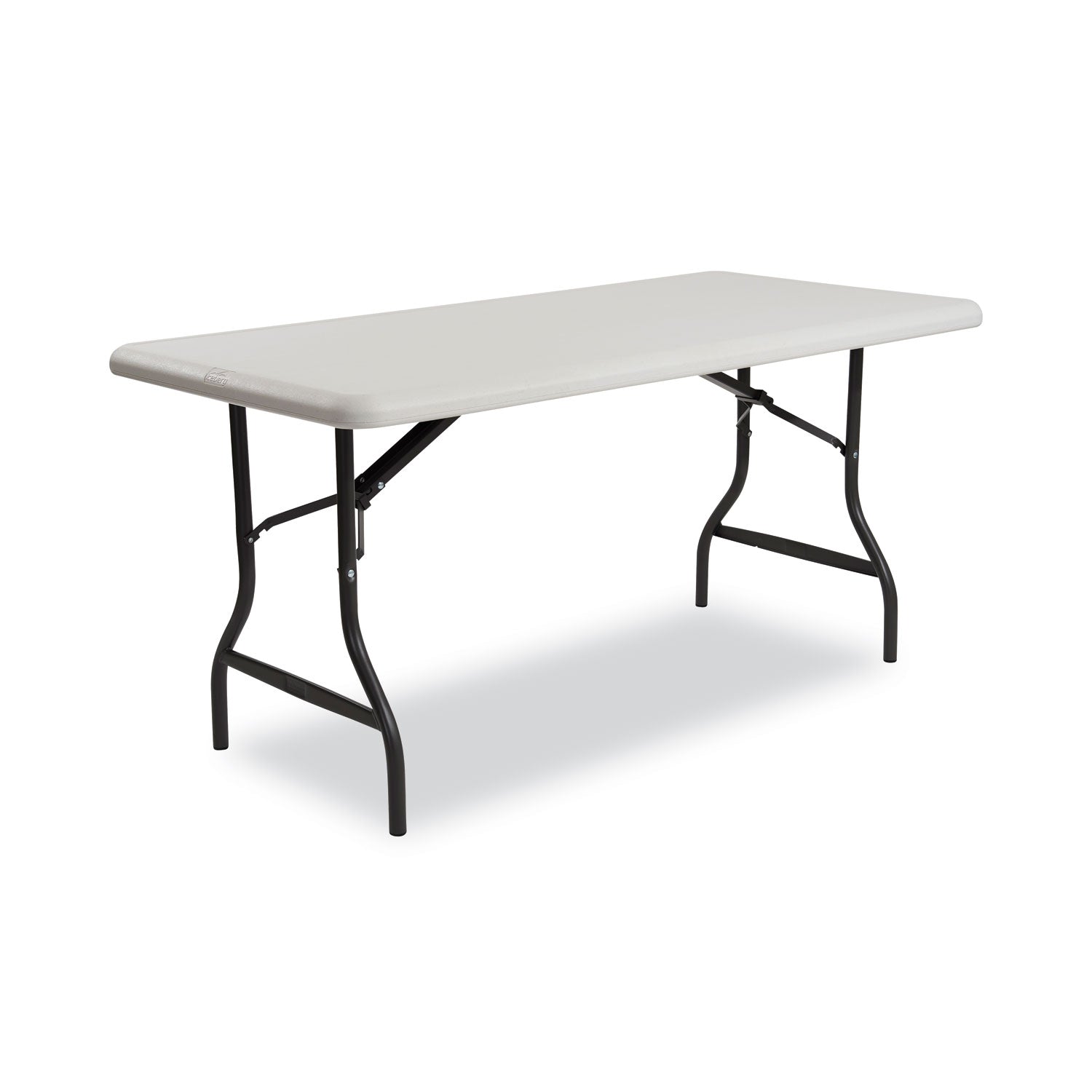 Iceberg IndestrucTable Industrial Folding Table, Rectangular, 96" x 30" x 29", Platinum