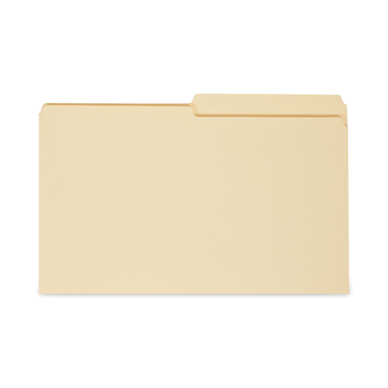 Universal® Top Tab File Folders, 1/2-Cut Tabs: Assorted, Legal Size, 0.75" Expansion, Manila, 100/Box