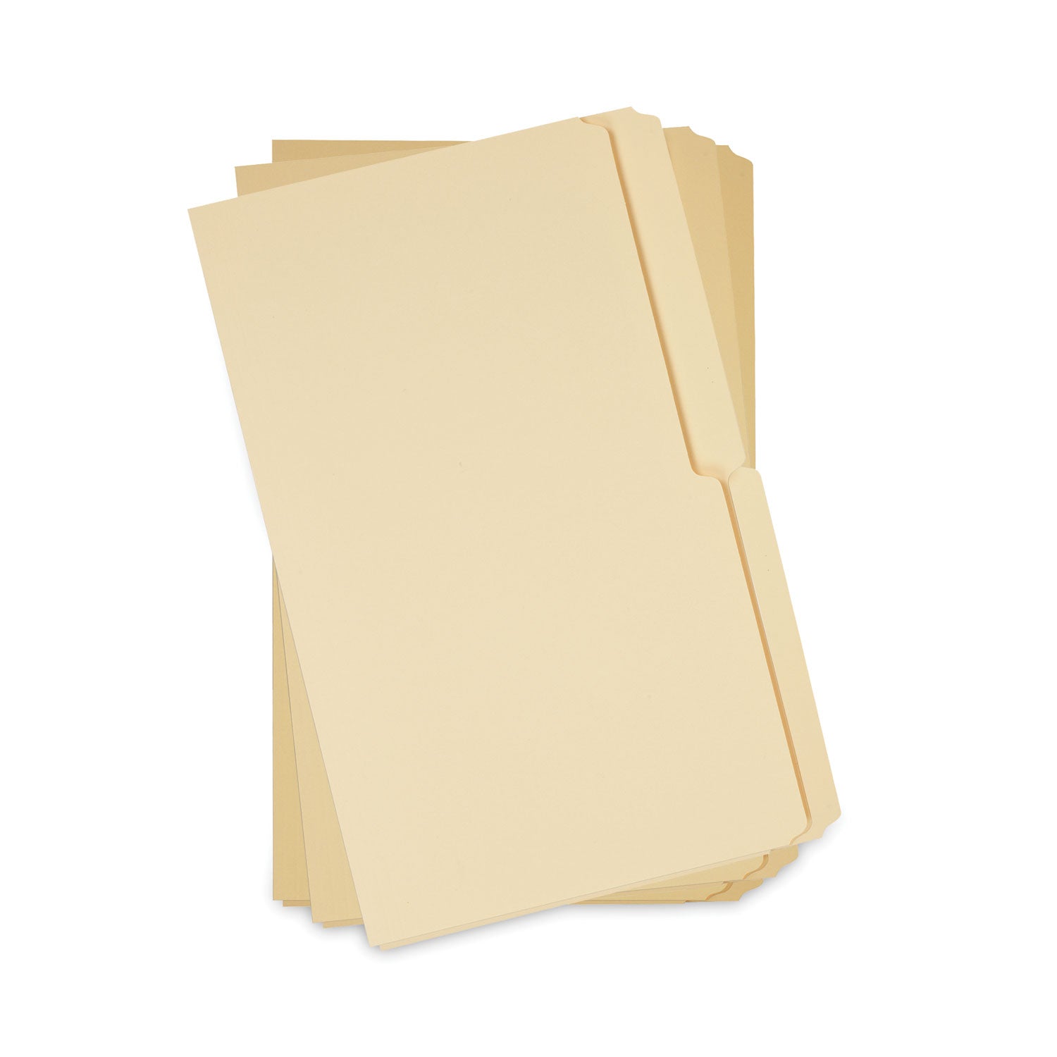 Universal® Top Tab File Folders, 1/2-Cut Tabs: Assorted, Legal Size, 0.75" Expansion, Manila, 100/Box