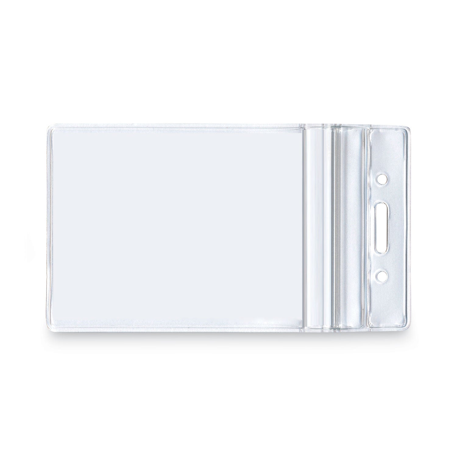 Advantus Resealable ID Badge Holders, Vertical Orientation, Transparent Frost 2.68" x 5" Holder, 2.38" x 3.75" Insert, 50/Pack