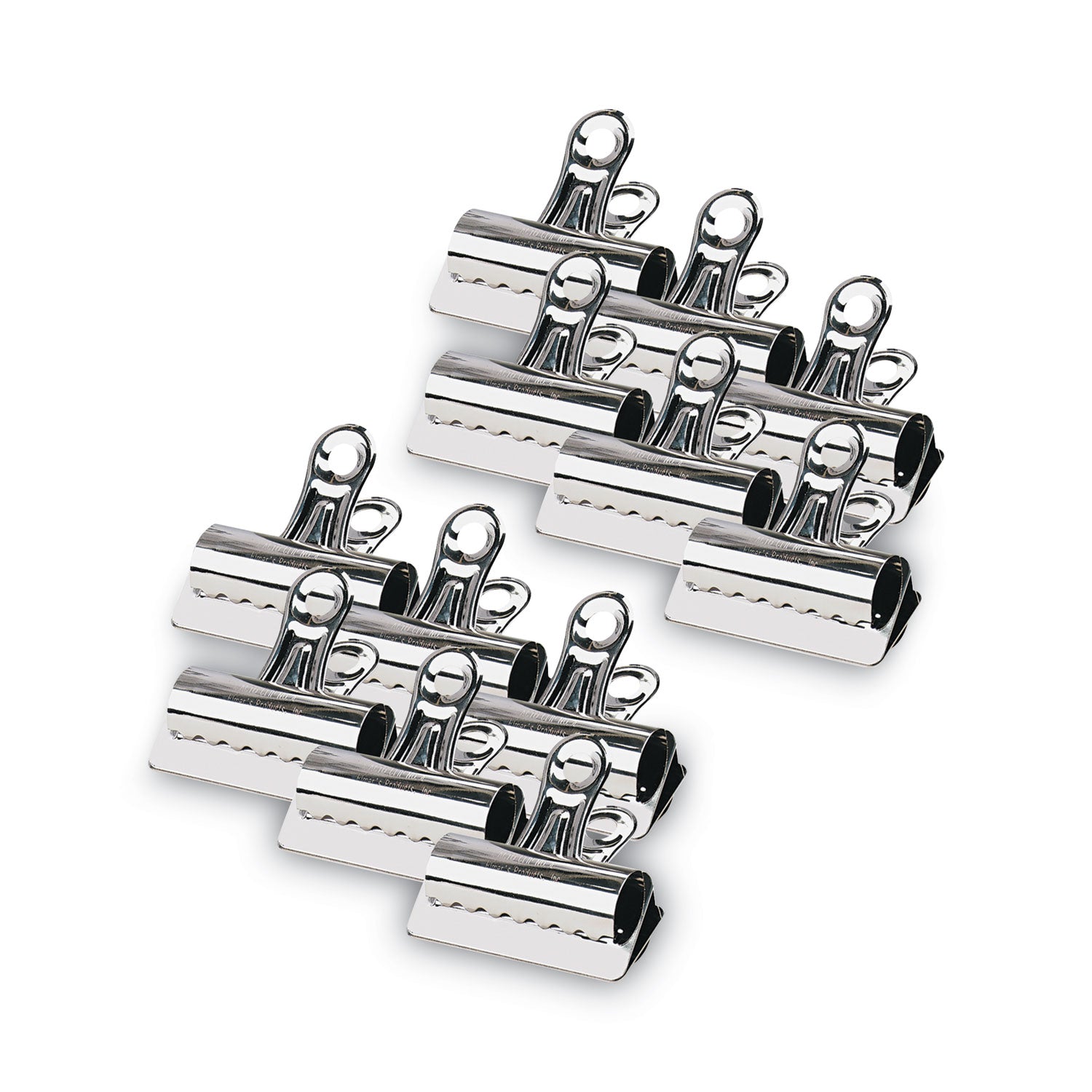 X-ACTO® Bulldog Clips, Jumbo, Nickel, 12/Box