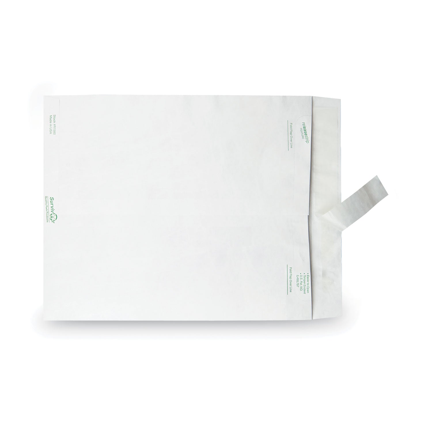 Survivor® Lightweight 14 lb Tyvek Catalog Mailers, #13 1/2, Square Flap, Redi-Strip Adhesive Closure, 10 x 13, White, 50/Box