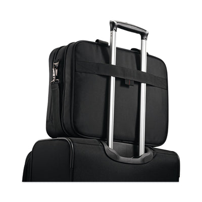 Xenon 3 Toploader Briefcase, Fits Devices Up to 15.6", Polyester, 16.5 x 4.75 x 12.75, Black Flipcost Flipcost