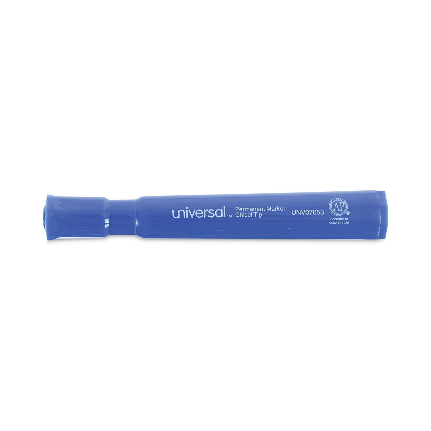 Universal™ Chisel Tip Permanent Marker, Broad Chisel Tip, Blue, Dozen