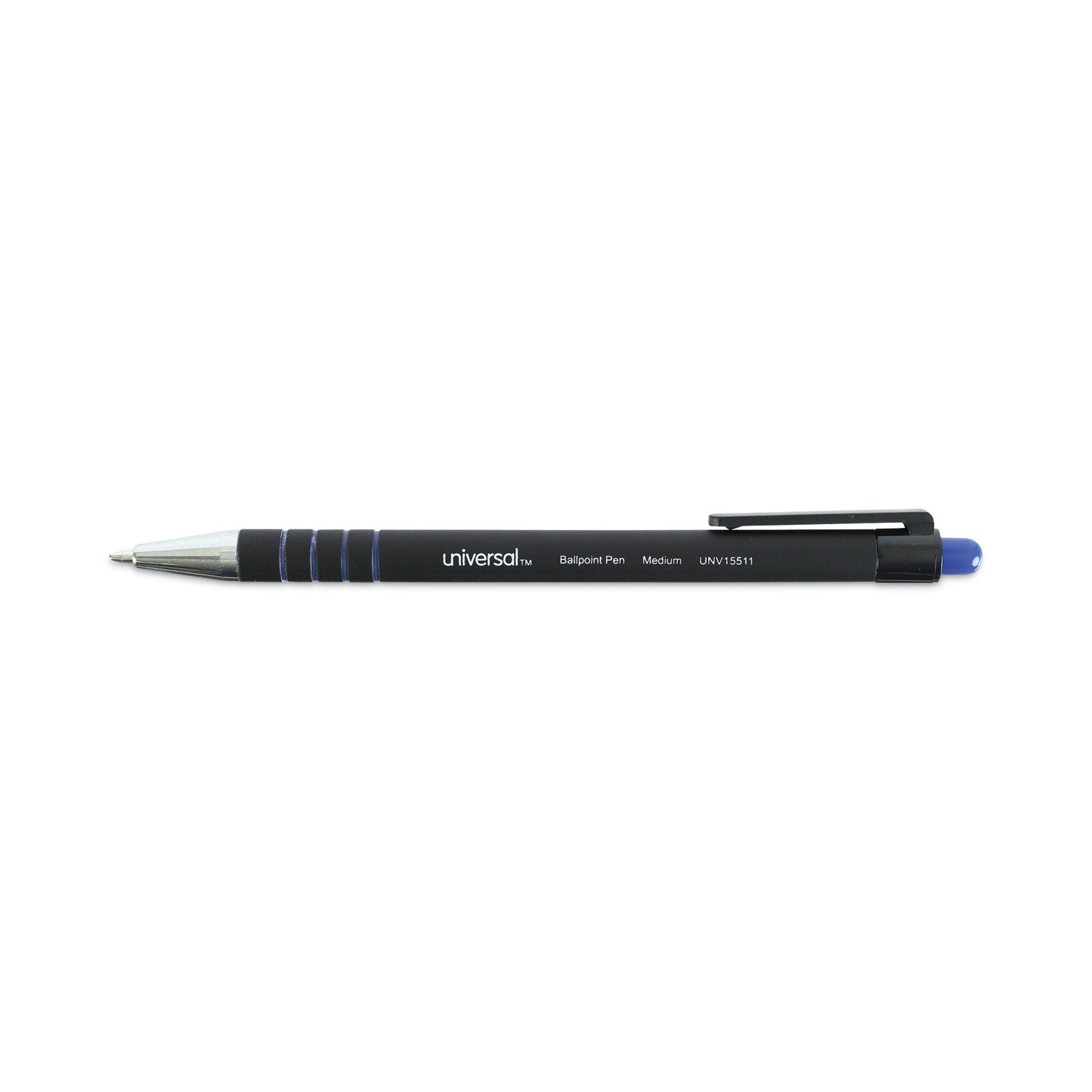 Universal™ Ballpoint Pen, Retractable, Medium 1 mm, Blue Ink, Blue Barrel, Dozen