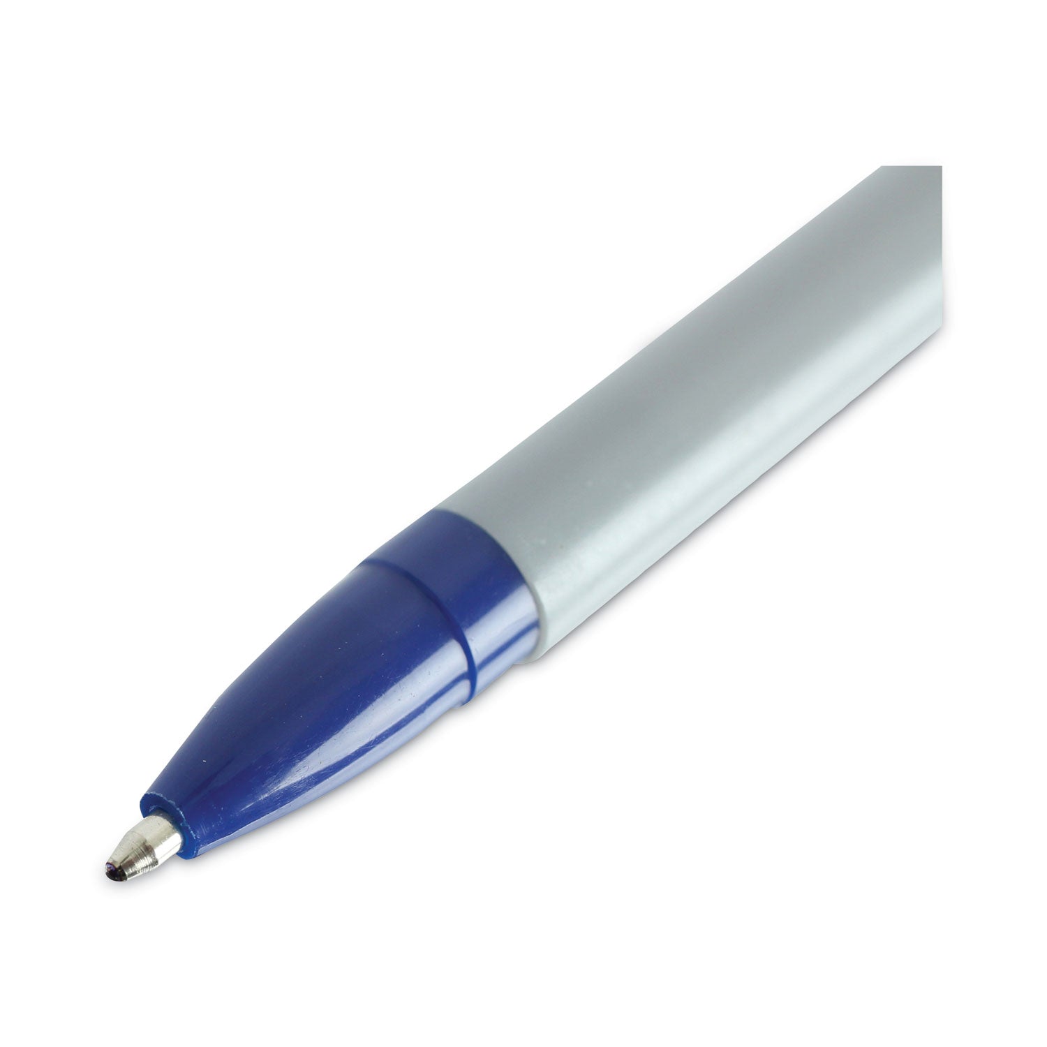 Universal™ Ballpoint Pen Value Pack, Stick, Medium 1 mm, Blue Ink, Gray/Blue Barrel, 60/Pack