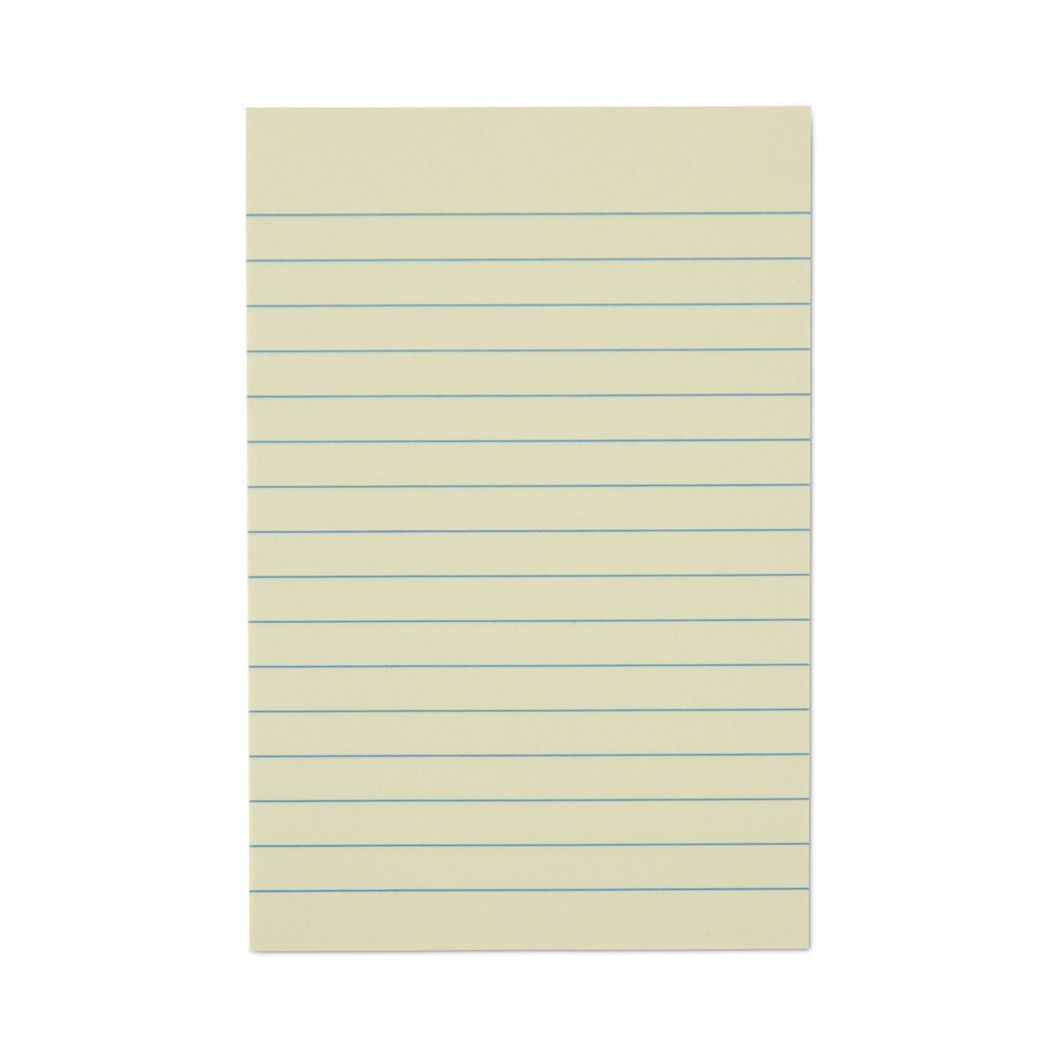 Recycled Self-Stick Note Pads, Note Ruled, 4" x 6", Yellow, 100 Sheets/Pad, 12 Pads/Pack