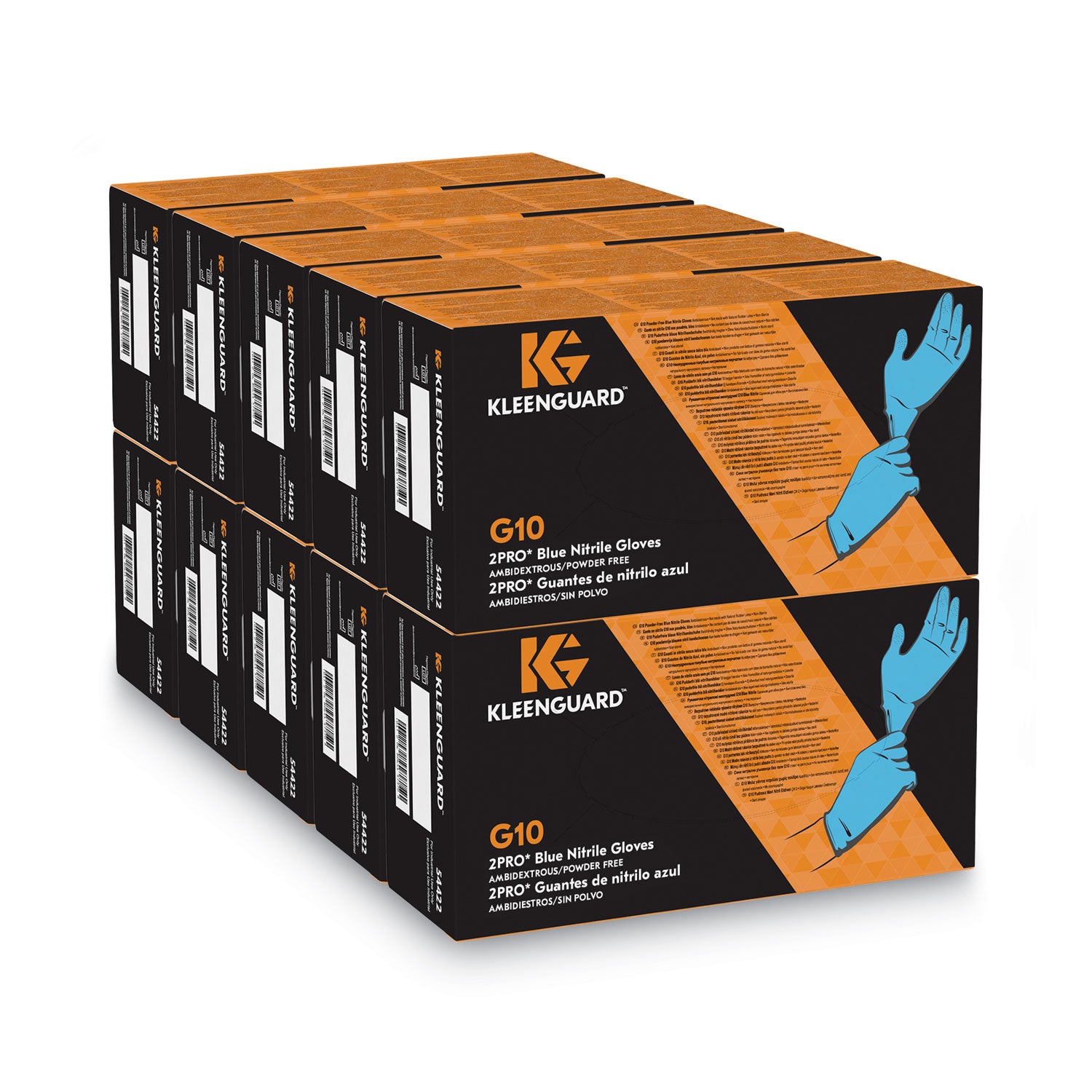 KleenGuard™ G10 2PRO Nitrile Gloves, Blue, Medium, 100/Box