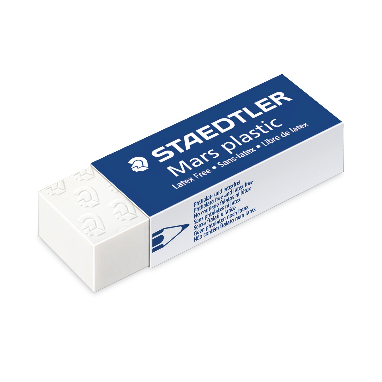 Staedtler® Mars Eraser, For Pencil/Ink Marks, Rectangular Block, Large, White, 20/Box