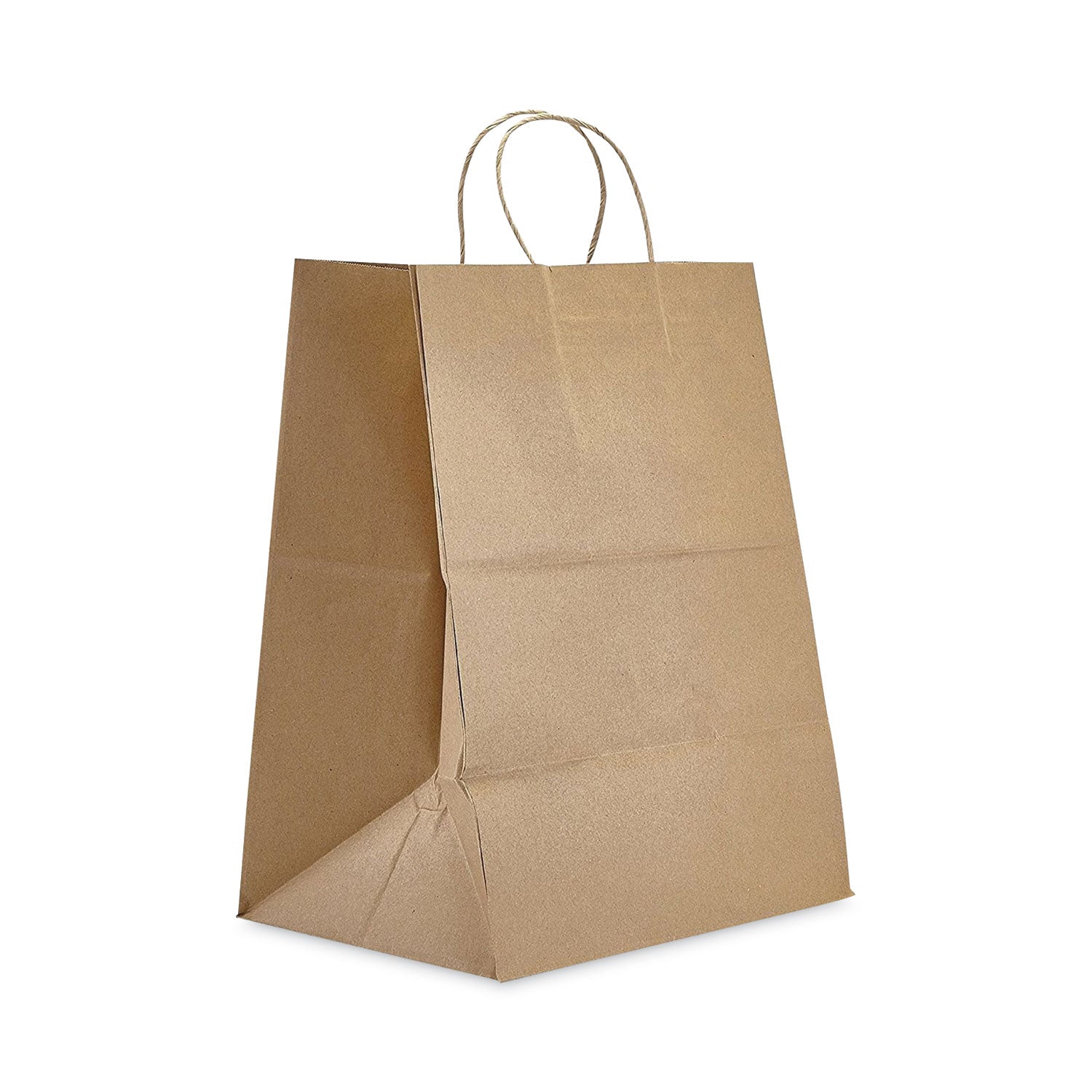 Prime Time Packaging Kraft Paper Bags, Regal, 12 x 9 x 15.75, Natural, 200/Carton