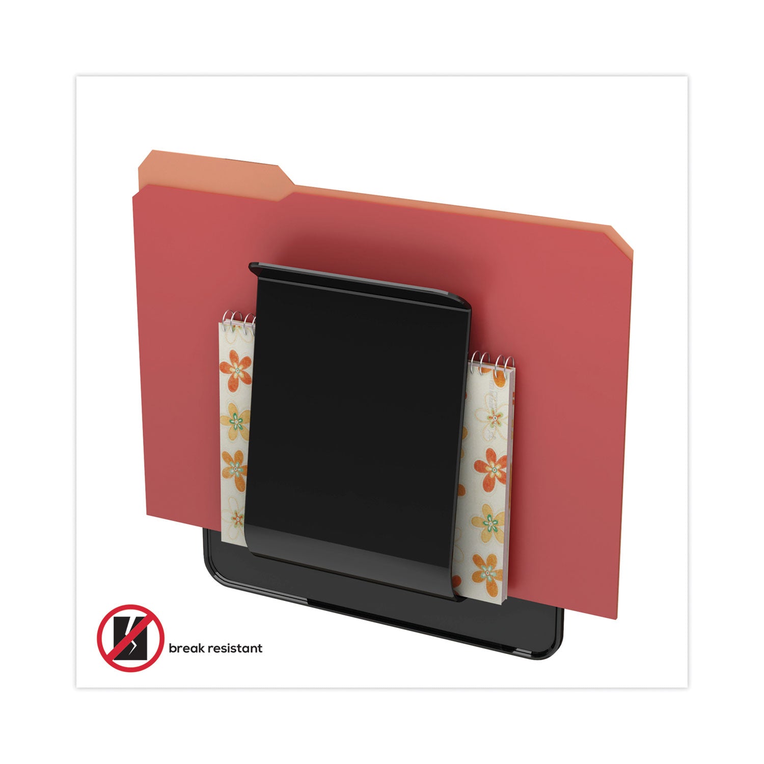 deflecto® Stand Tall Wall File, Legal/Letter/Oversized Size, 9.25" x 10.63", Black