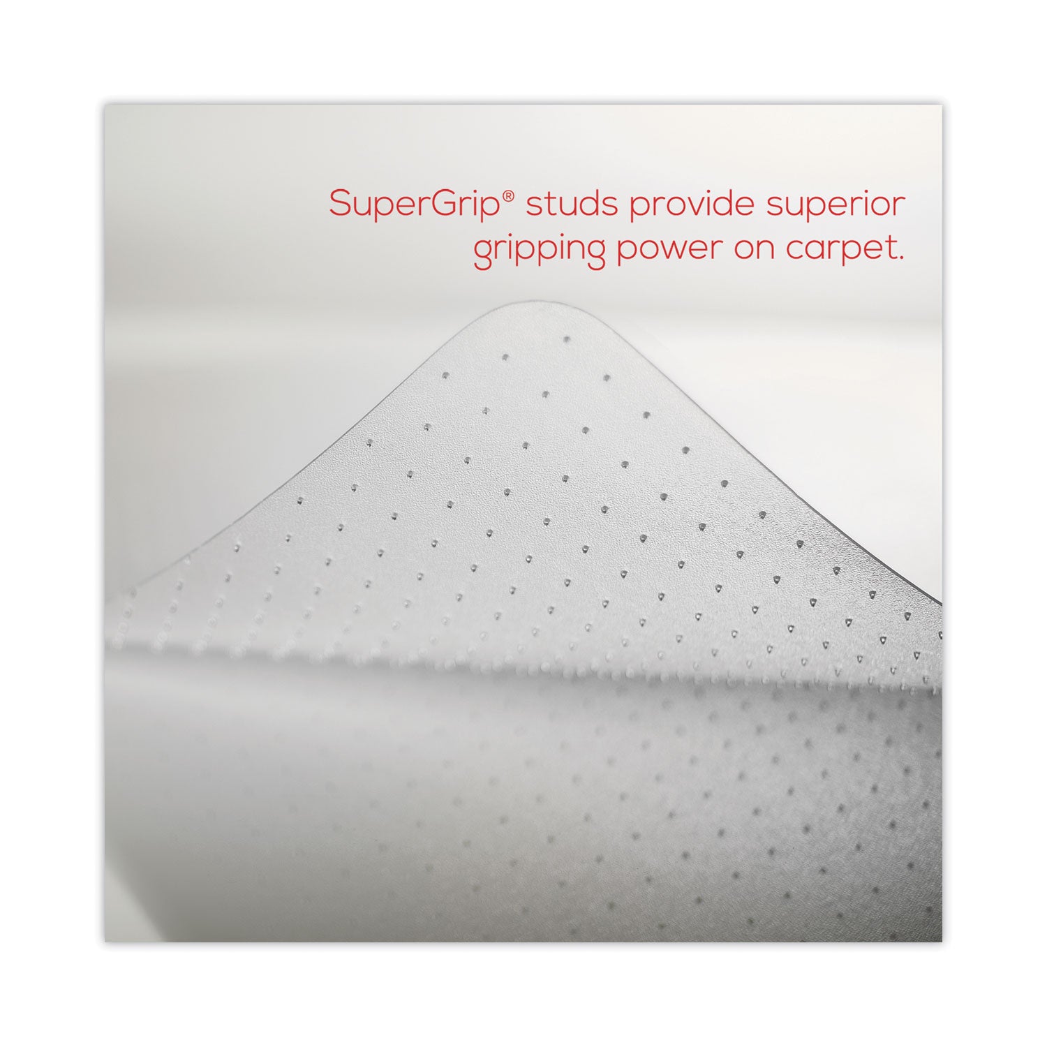 deflecto® SuperMat Frequent Use Chair Mat for Medium Pile Carpet, 46 x 60, Wide Lipped, Clear