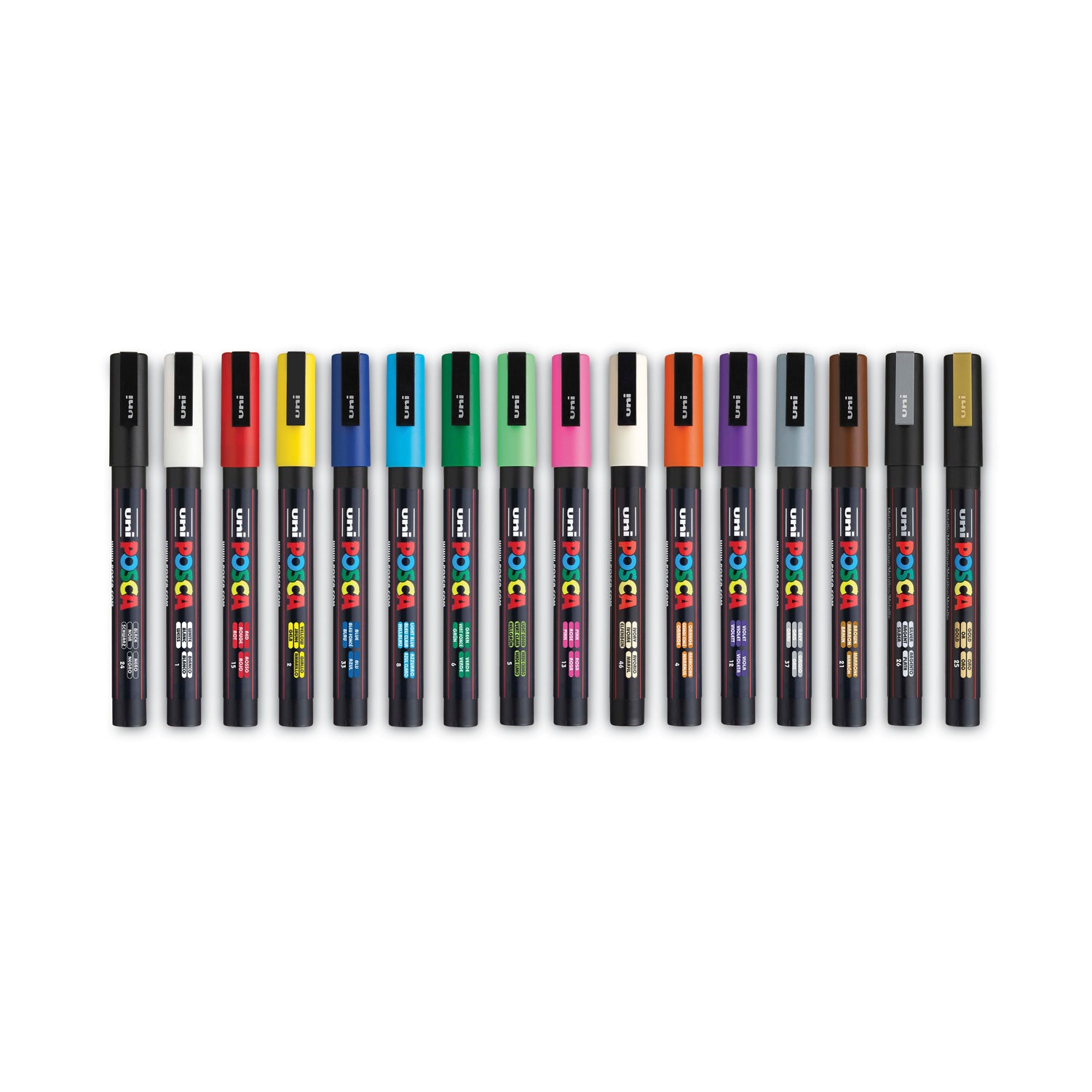 POSCA™ Permanent Specialty Marker, Fine Bullet Tip, Assorted Colors,16/Pack