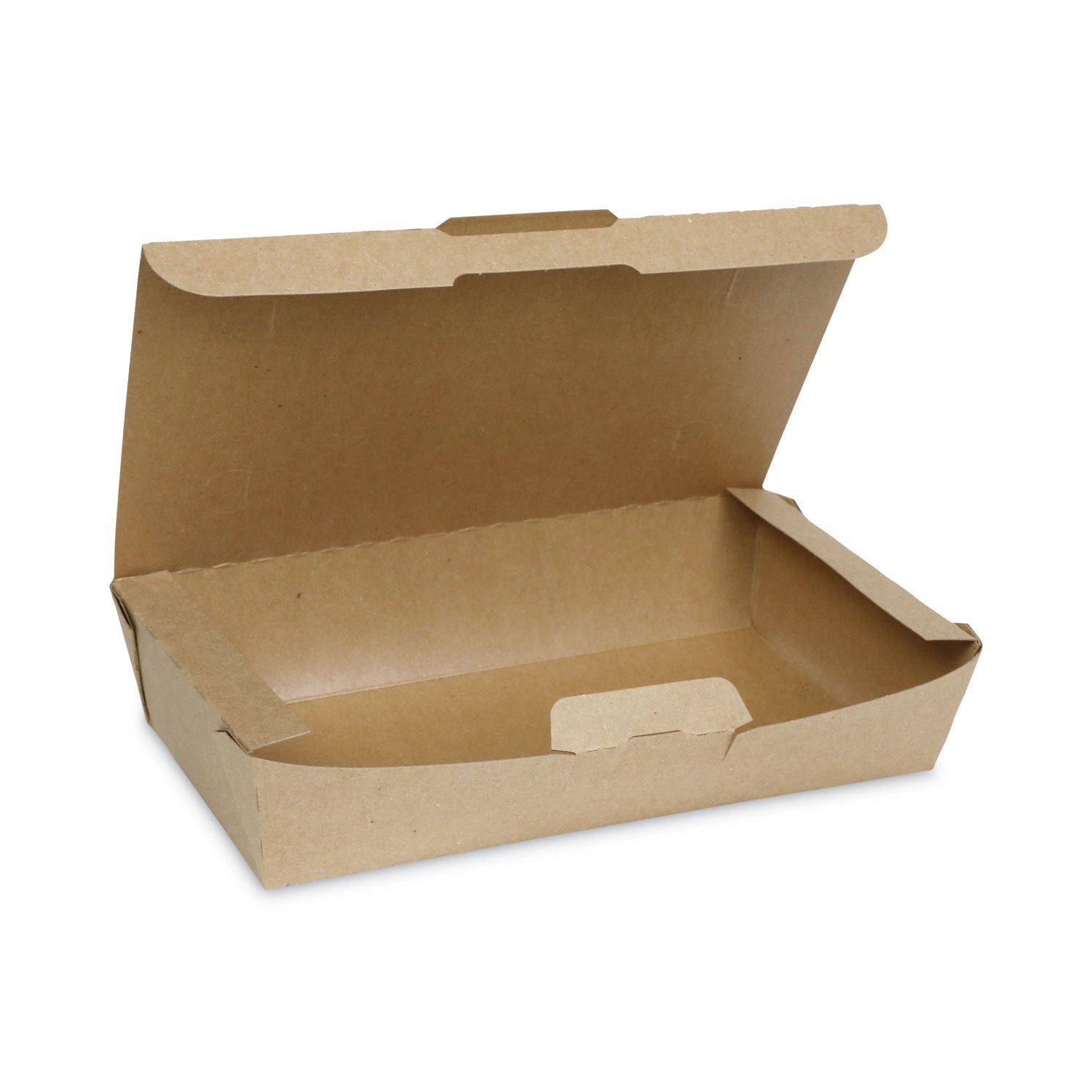 Pactiv Evergreen EarthChoice Tamper Evident OneBox Paper Box, 9 x 4.85 x 2, Kraft, 100/Carton