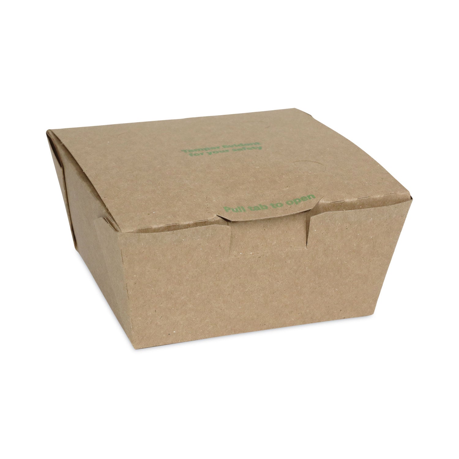 Pactiv Evergreen EarthChoice Tamper Evident OneBox Paper Box, 4.5 x 4.5 x 2.5, Kraft, 312/Carton