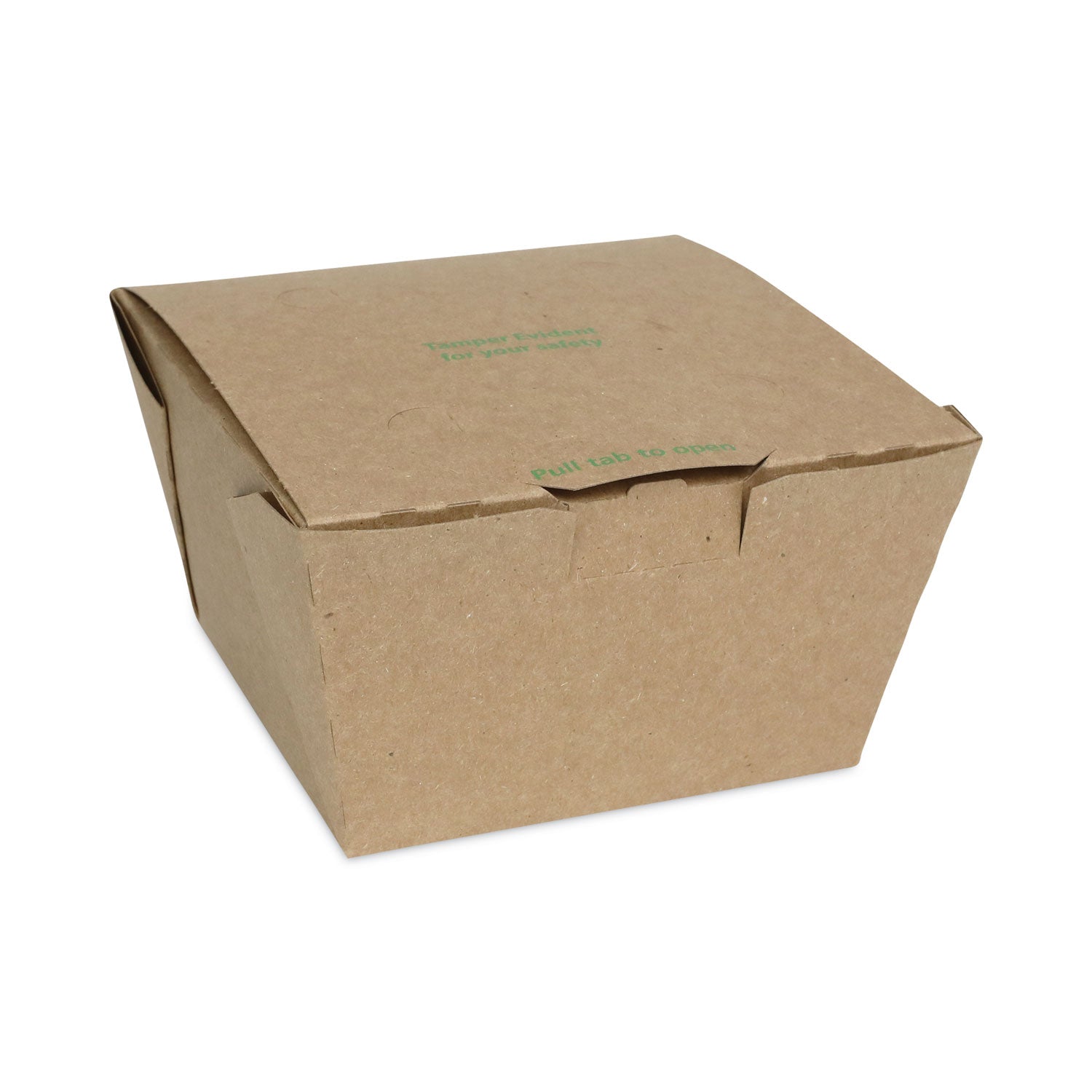 Pactiv Evergreen EarthChoice Tamper Evident OneBox Paper Box, 4.5 x 4.5 x 3.25, Kraft, 200/Carton