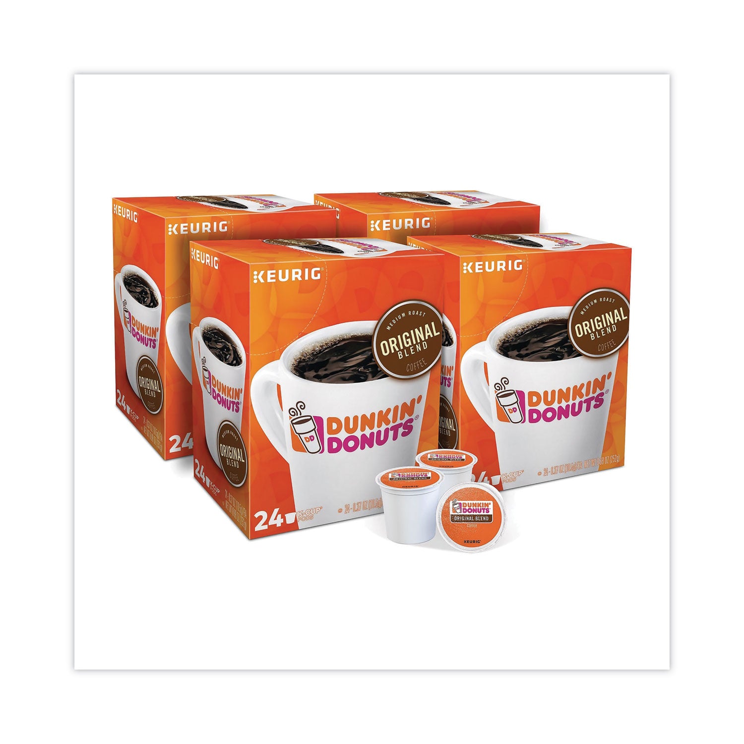 Dunkin Donuts® K-Cup Pods, Original Blend, 88/Carton