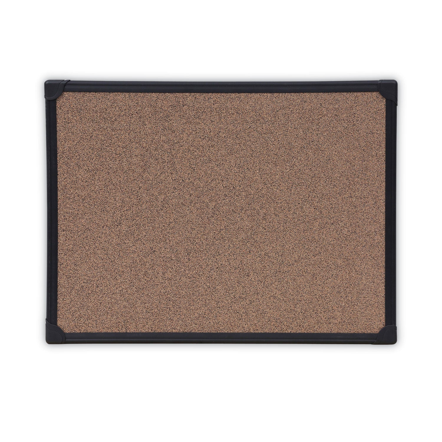 Tech Cork Board, 24 x 18, Brown Surface, Black Aluminum Frame