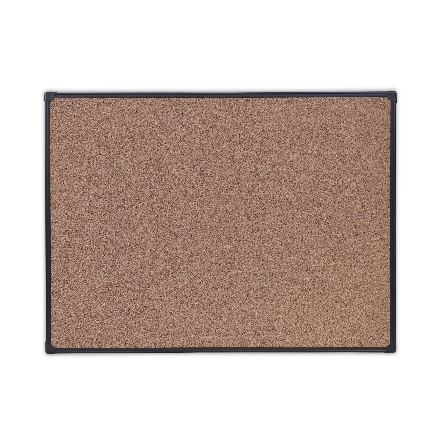 Tech Cork Board, 48 x 36, Brown Surface, Black Aluminum Frame