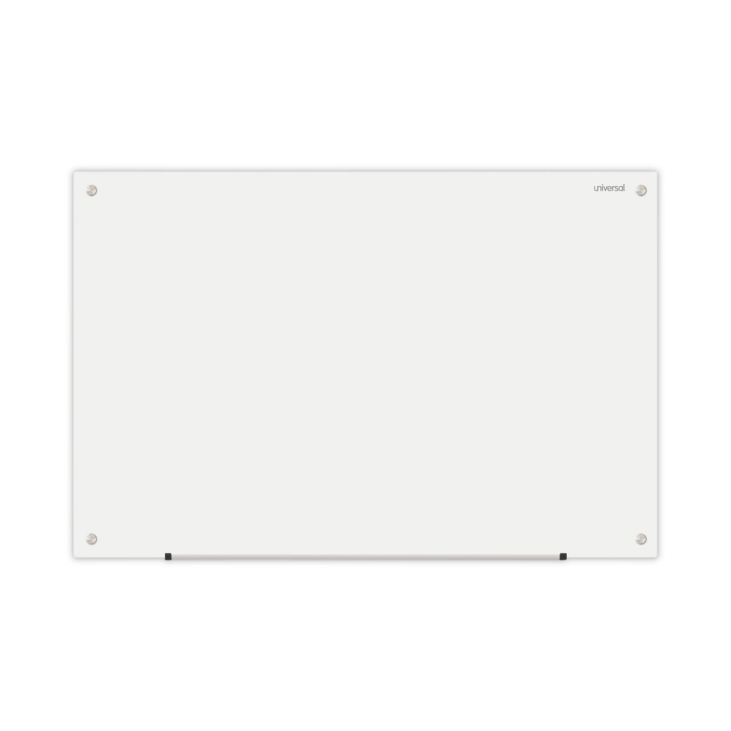 Frameless Glass Marker Board, 36 x 24, White Surface