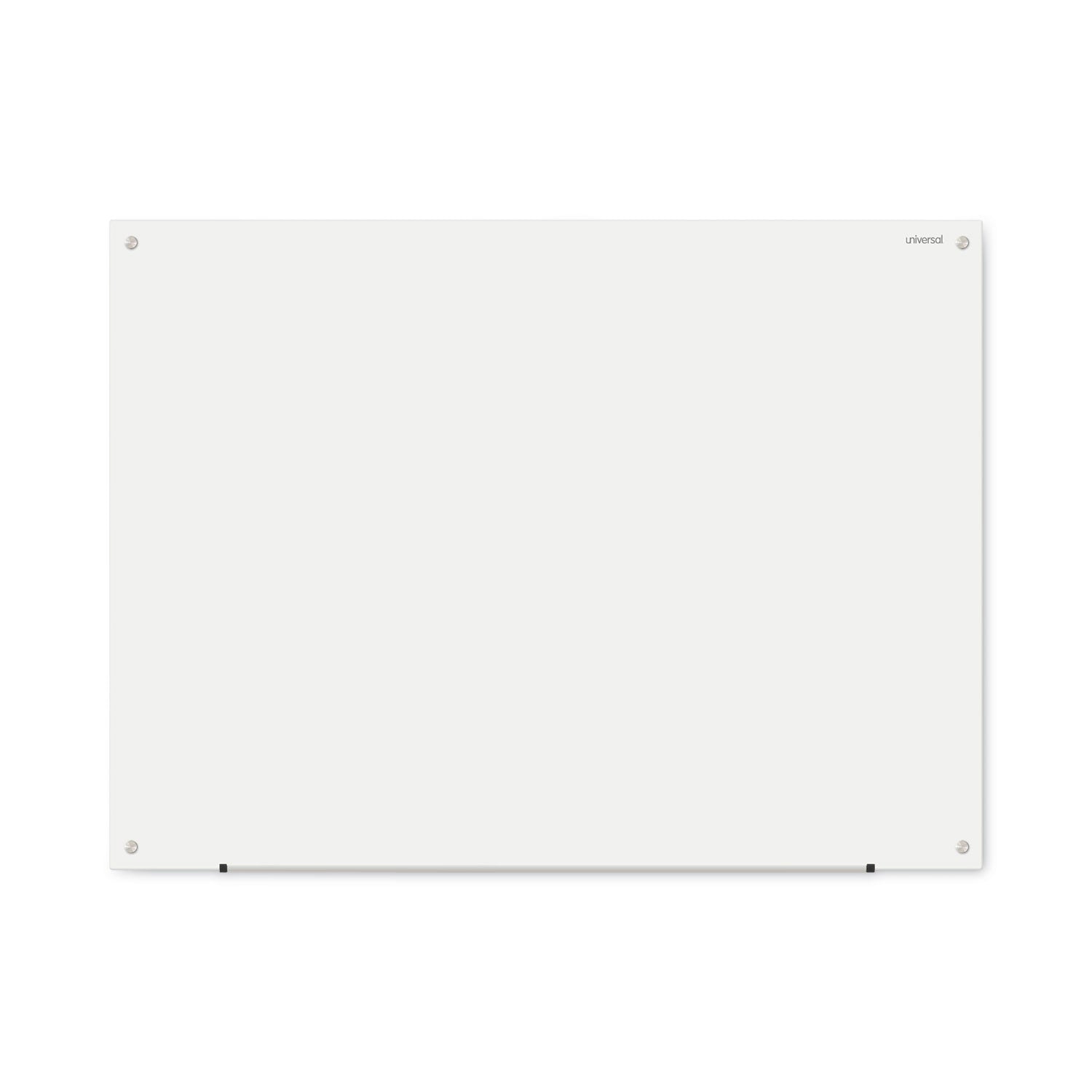 Frameless Glass Marker Board, 48 x 36, White Surface