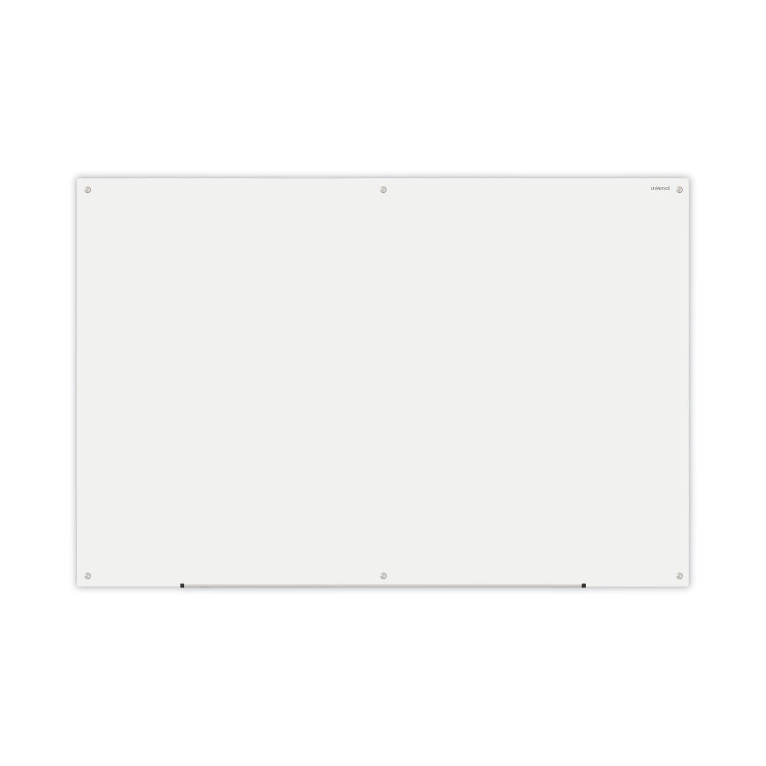 Frameless Glass Marker Board, 72 x 48, White Surface