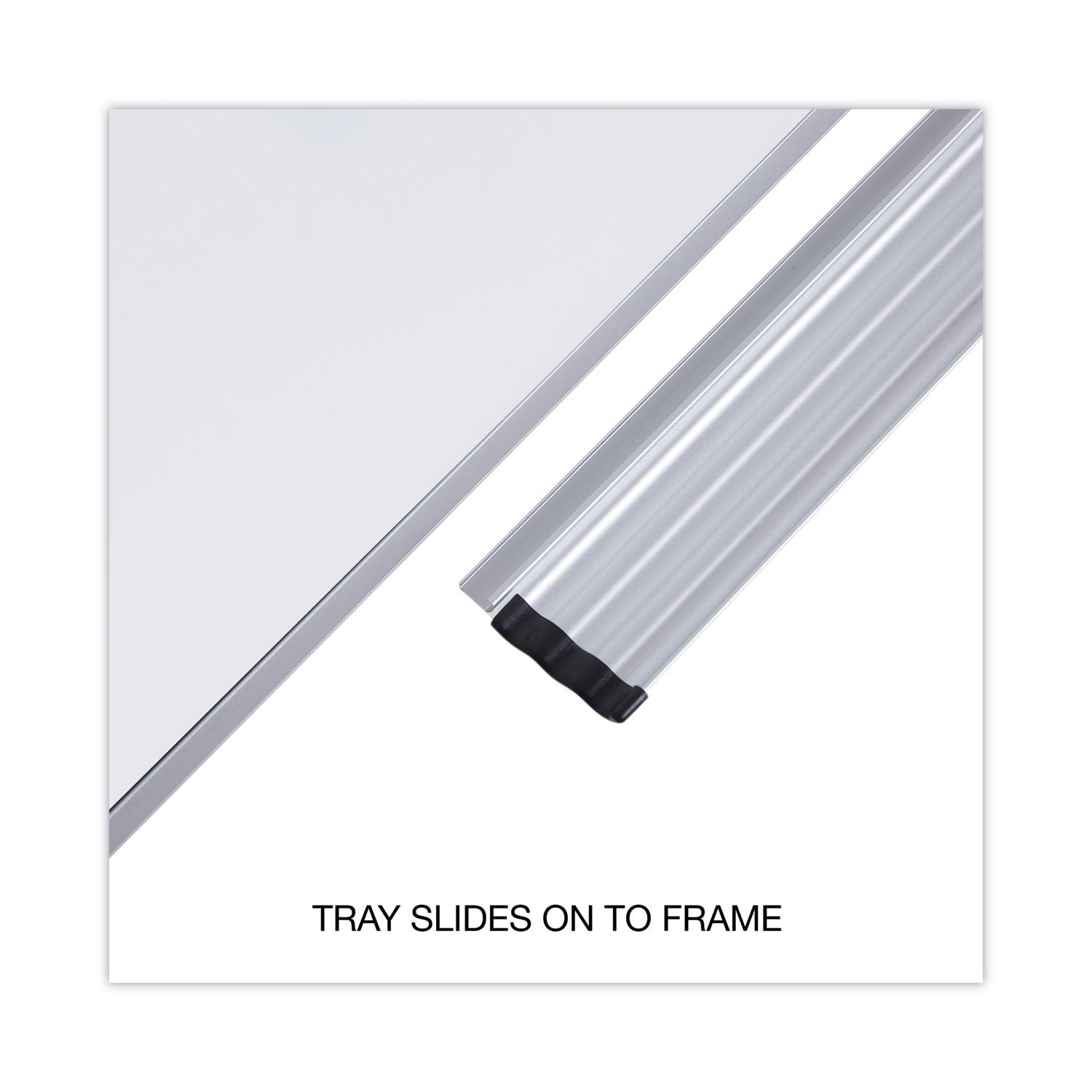 Universal® Magnetic Steel Dry Erase Marker Board, 36 x 24, White Surface, Aluminum/Plastic Frame