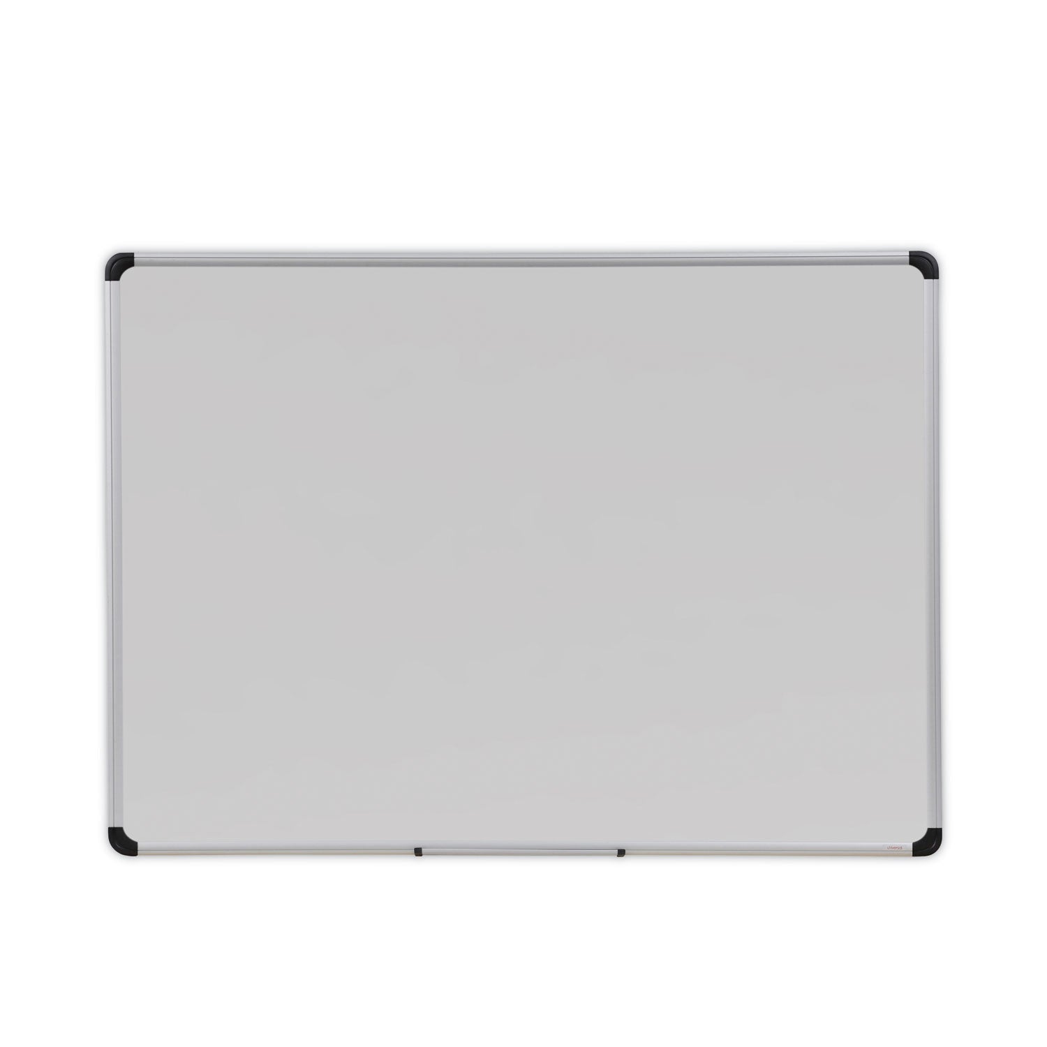 Deluxe Porcelain Magnetic Dry Erase Board, 48 x 36, White Surface, Silver/Black Aluminum Frame