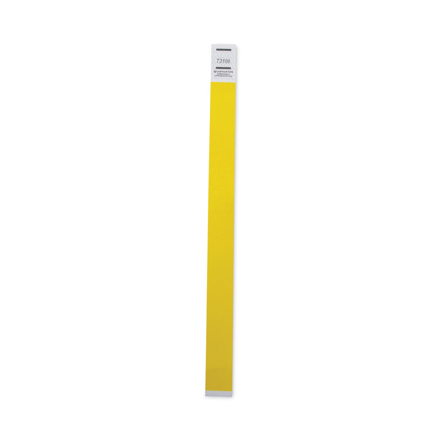 Advantus Crowd Management Wristbands, Sequentially Numbered, 10" x 0.75", Yellow, 100/Pack